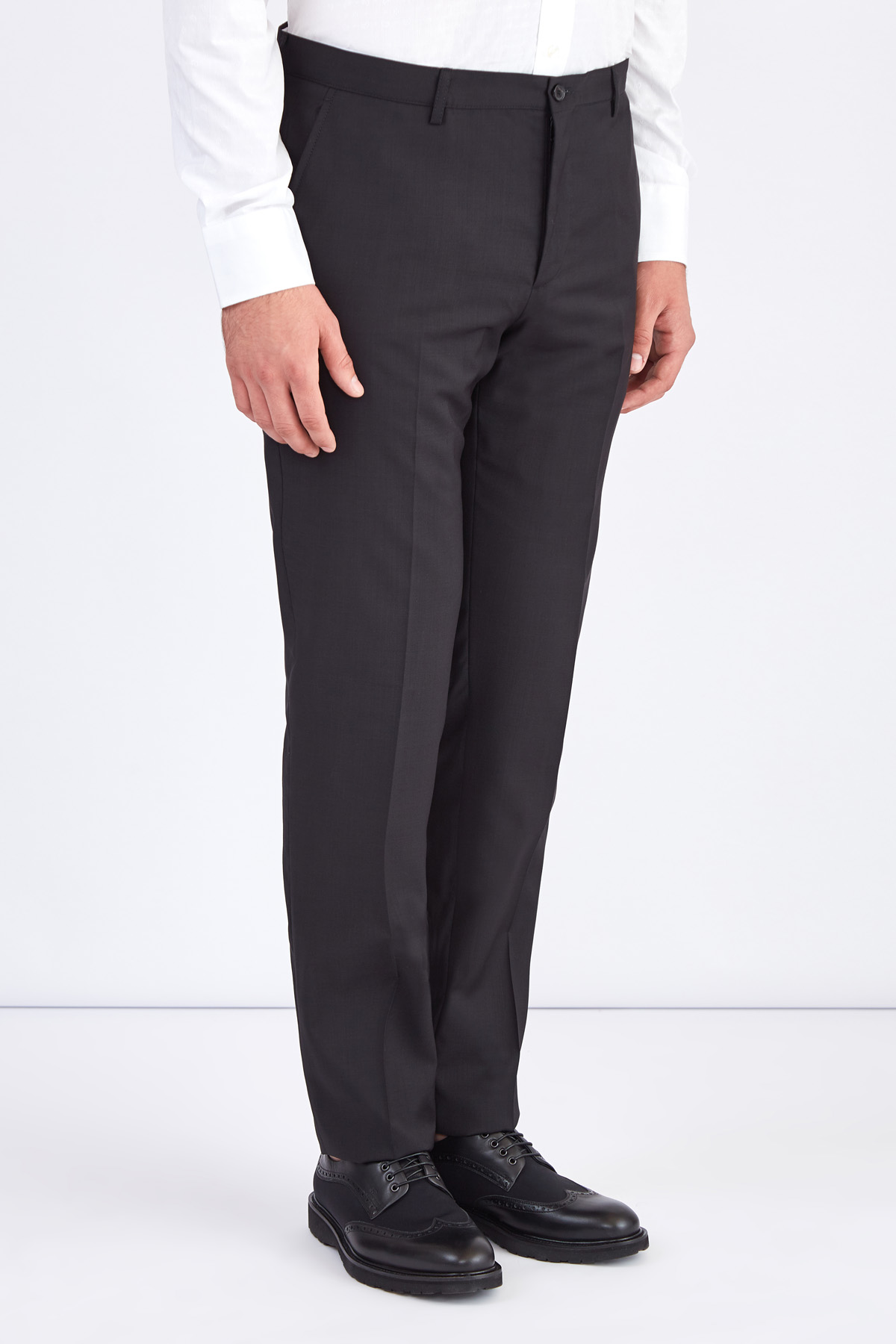 Шерстяные брюки в классическом стиле ETRO, цвет черный, размер 48 - фото 3