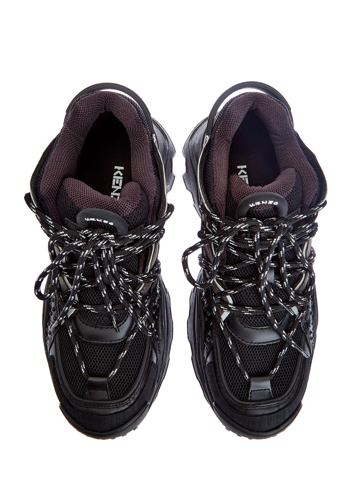 Кожаные кроссовки Inka с отделкой из мембраны и замши KENZO, цвет черный, размер 6;7 - фото 5