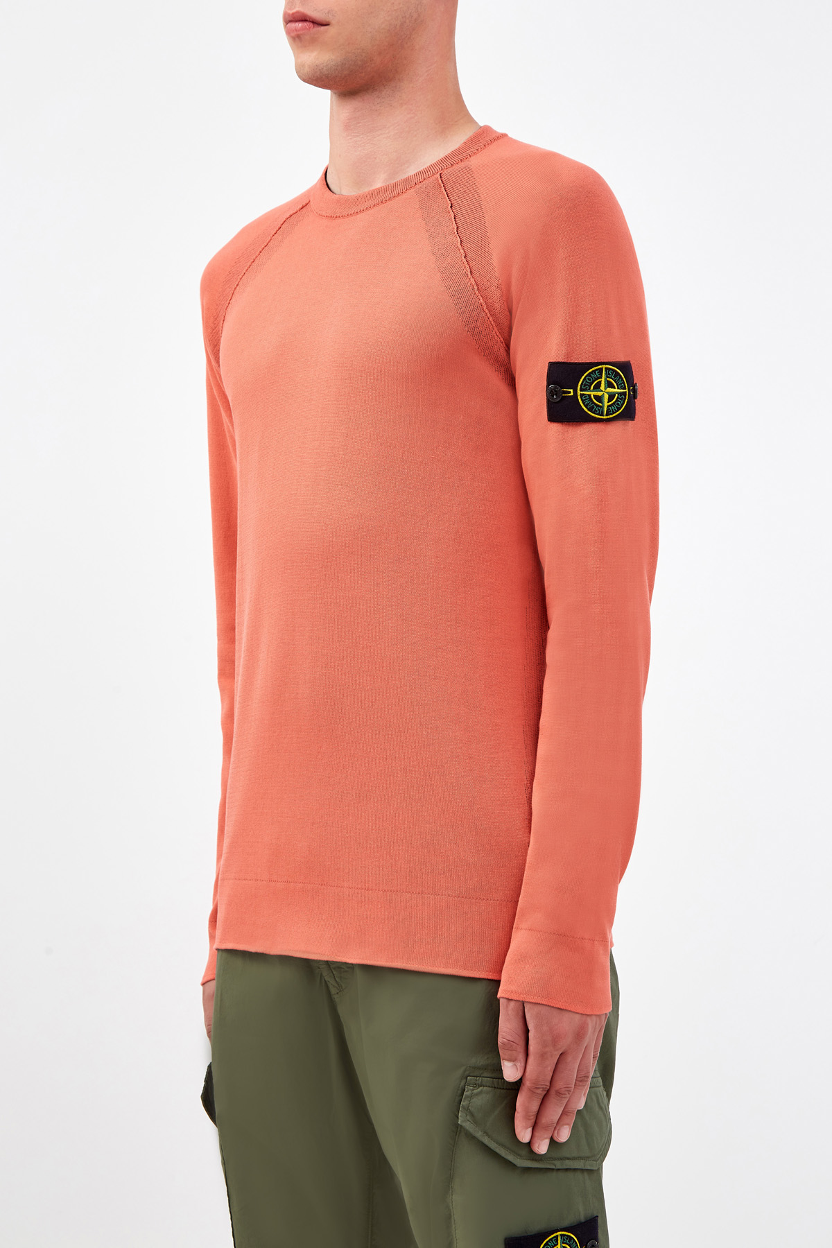 Хлопковый джемпер из легкой пряжи Reversible Knit с двухцветным эффектом STONE ISLAND, размер 50;52;54;56;48 - фото 3