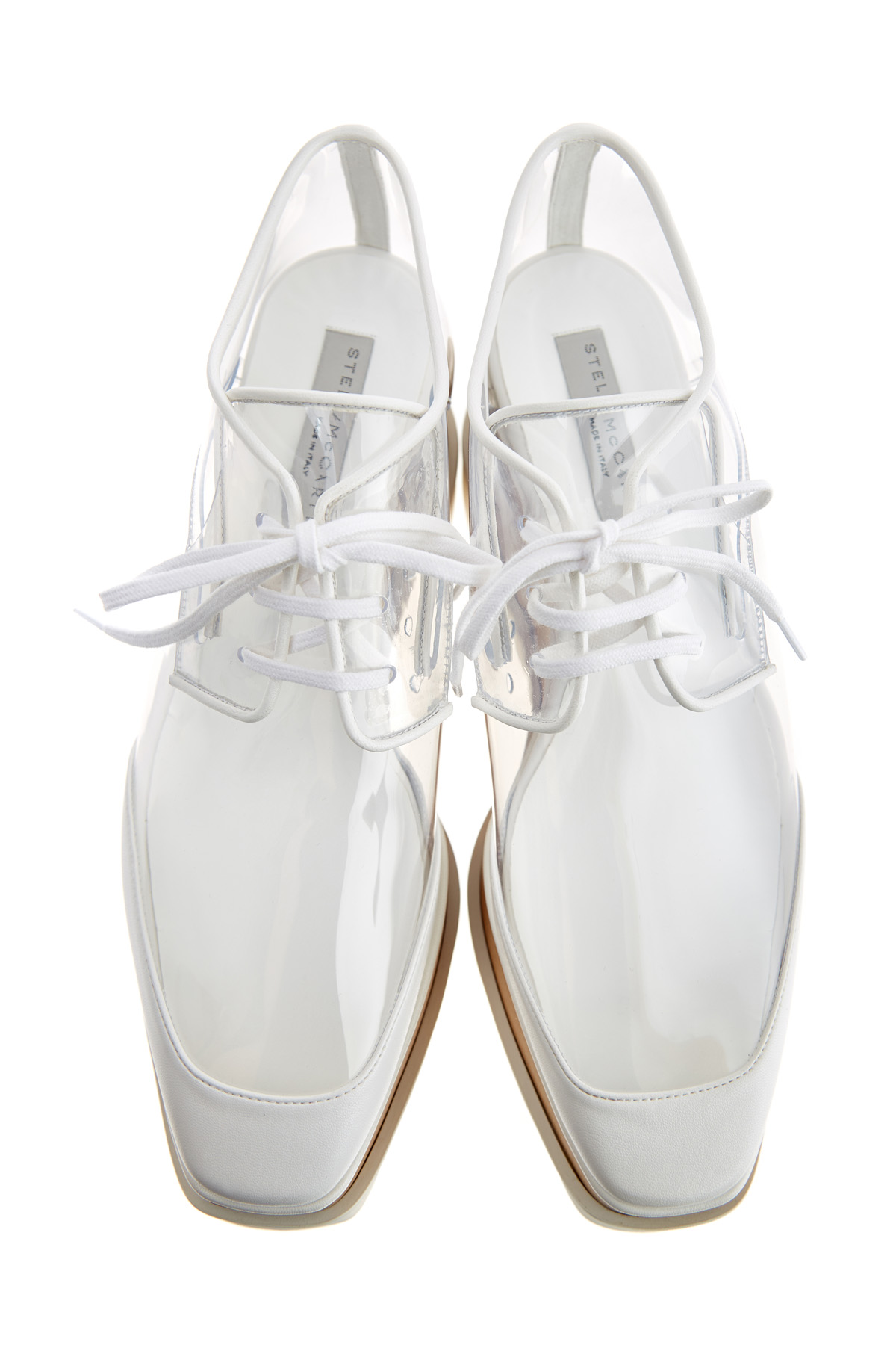 Кроссовки Elyse из прозрачного полимера на танкетке из дерева