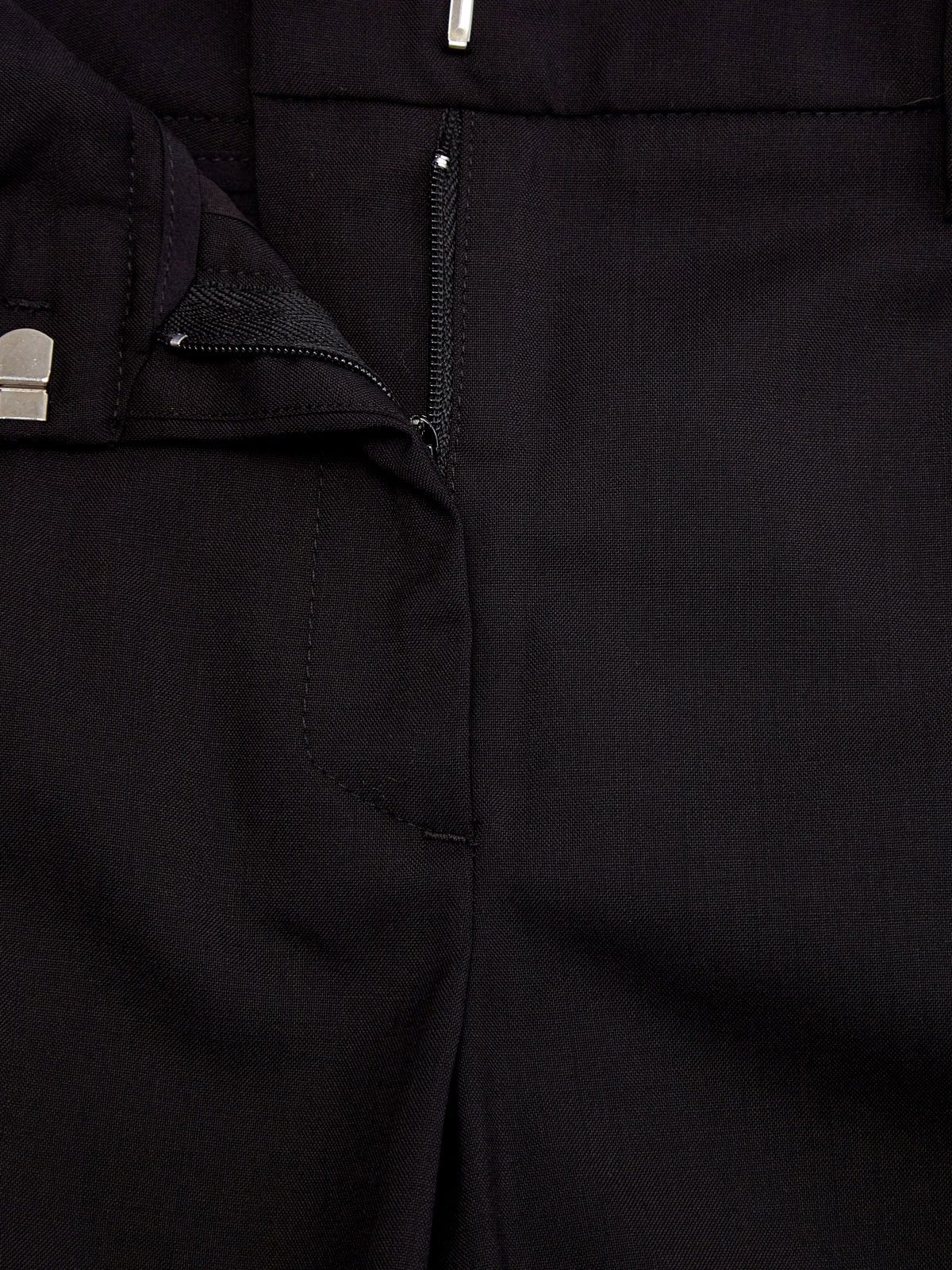 Укороченные брюки из шерсти с ювелирной окантовкой FABIANA FILIPPI, цвет черный, размер 40;42;44;46;48;50 - фото 6