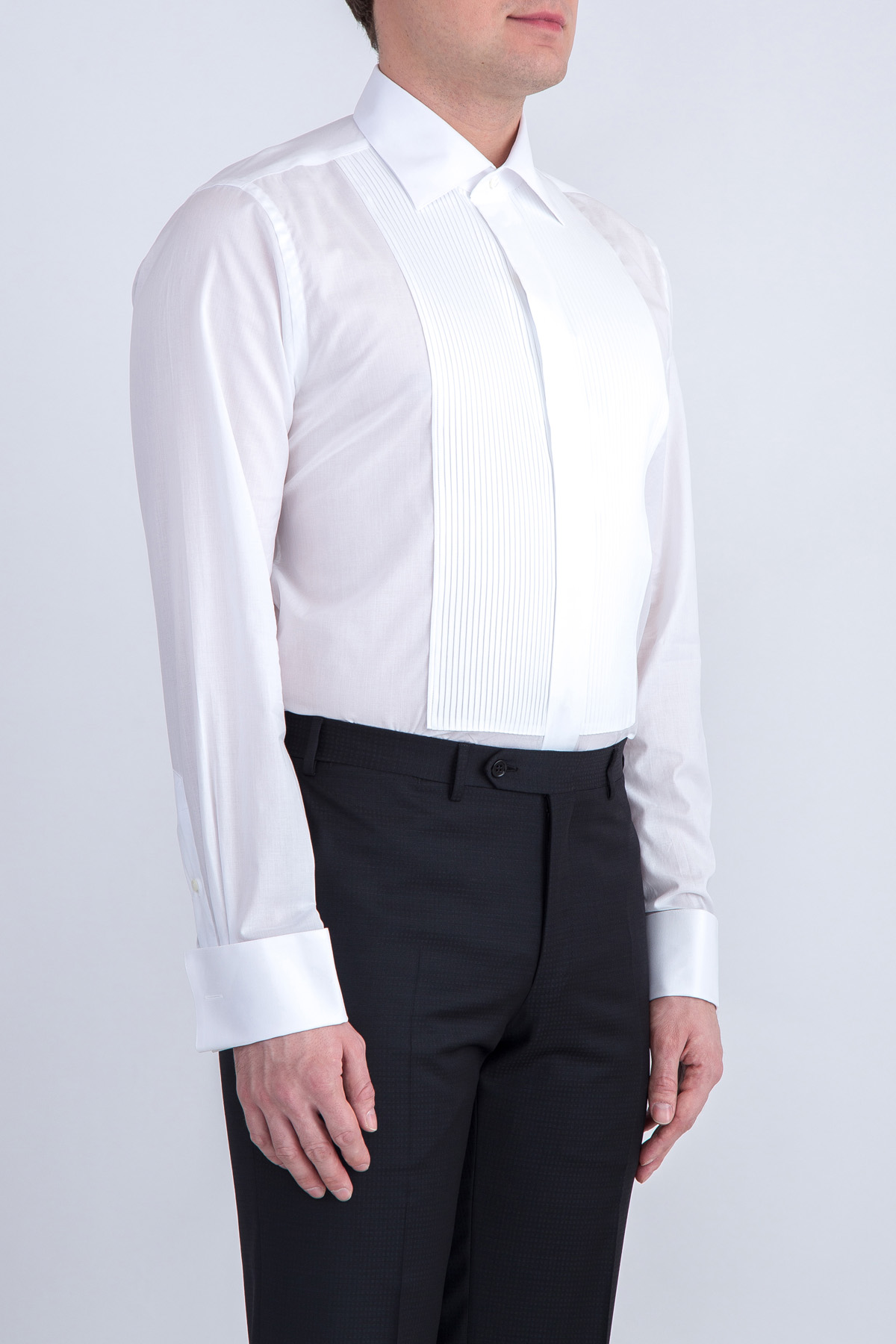 Классическая белая рубашка под смокинг CANALI, цвет белый, размер 58 - фото 3