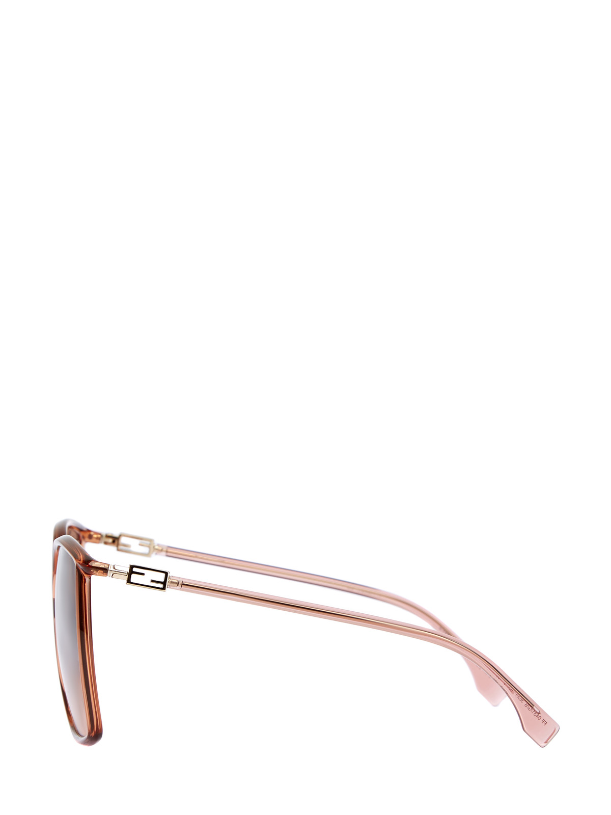 Oversize-очки в легкой оправе с логотипом FF на дужках FENDI (sunglasses), цвет мульти, размер 5;5.5;6;6.5;7;7.5;8;9;10 - фото 4