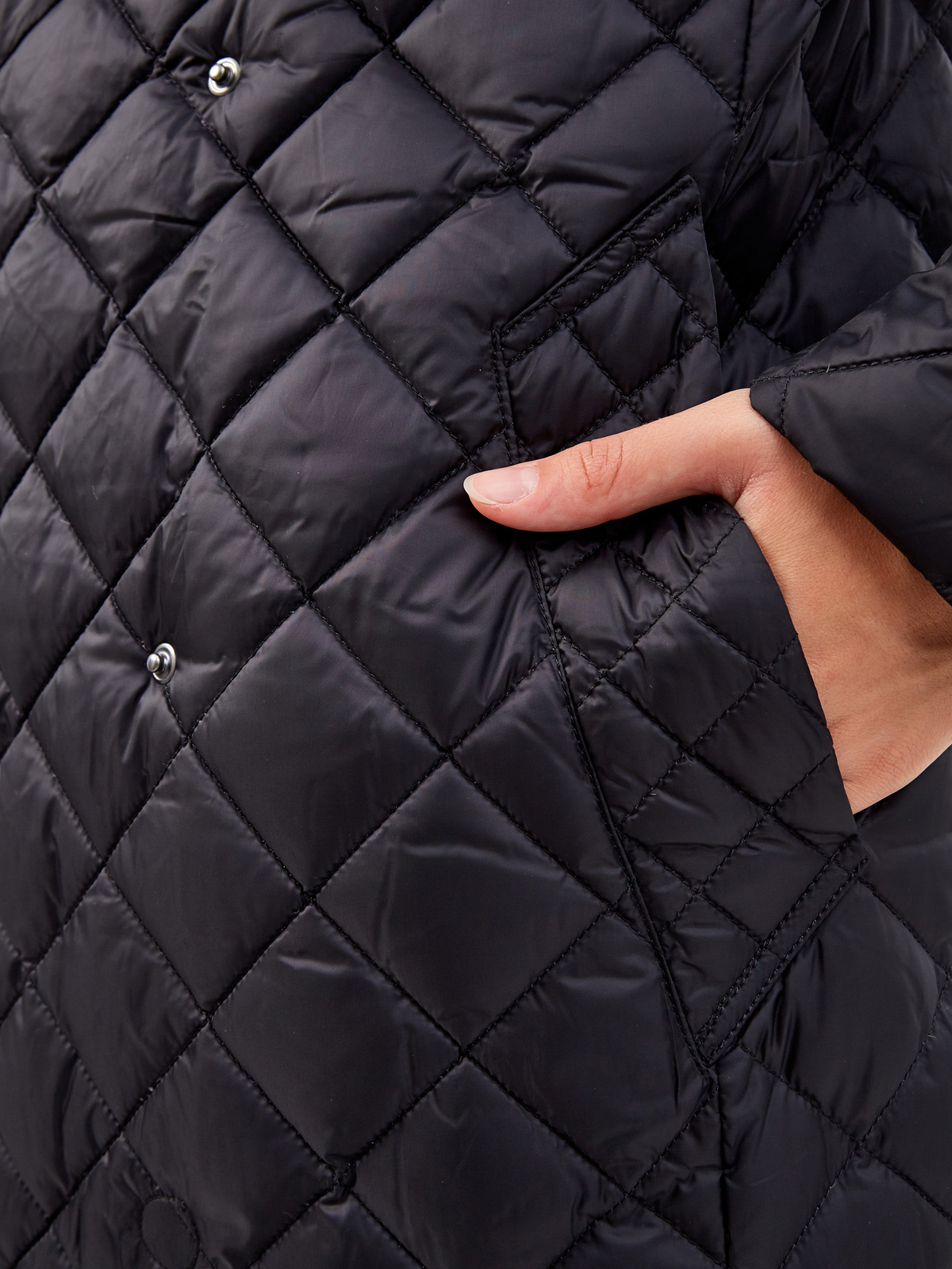 Стеганое пуховое пальто с водоотталкивающей пропиткой NAUMI, цвет черный, размер 40;44;46;42 - фото 5
