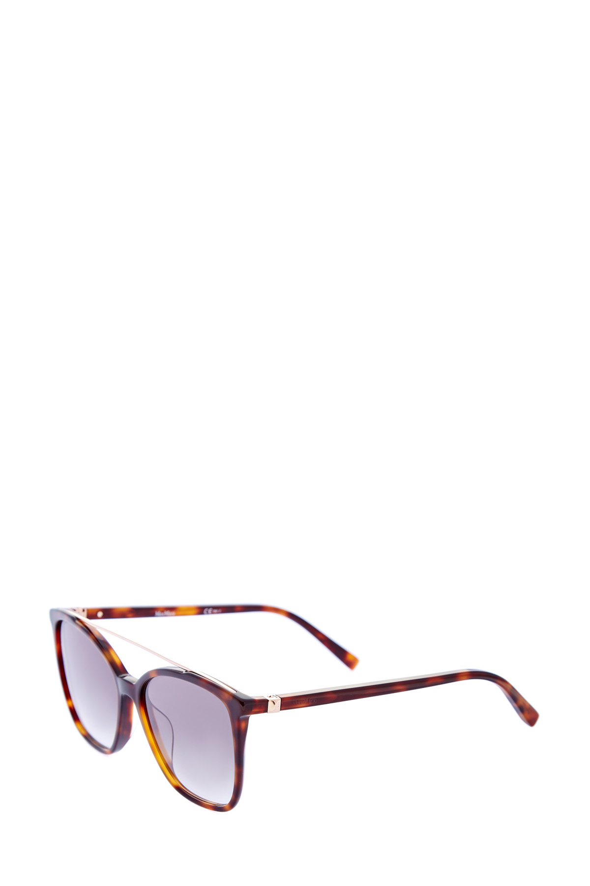 Очки-oversize в прозрачной оправе с внутренним черепаховым принтом MAX MARA (sunglasses), размер 40 - фото 3