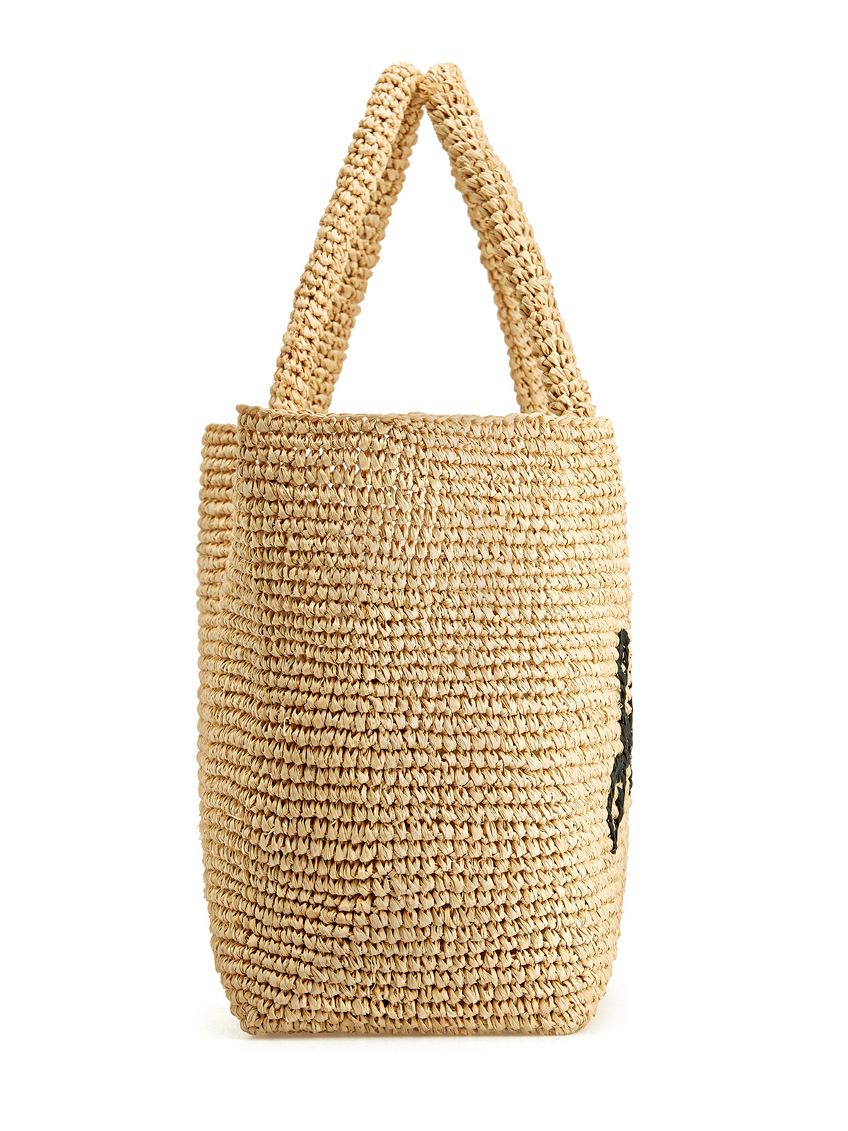 Объемная сумка-шоппер из плетеной рафии с вышивкой MC2 SAINT BARTH, цвет коричневый, размер S;M;L - фото 4