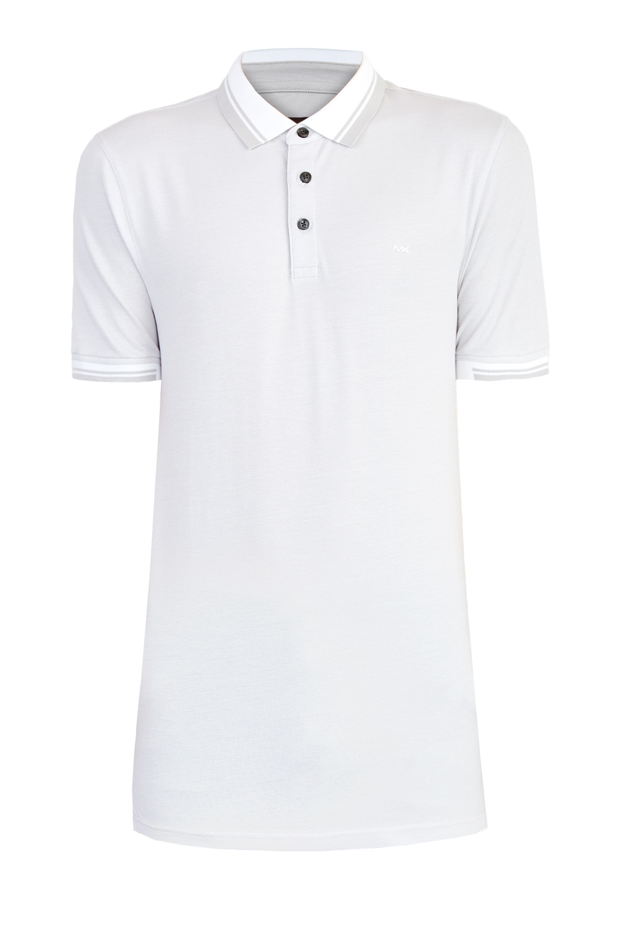 

Поло из хлопкового пике с вышитым логотипом и пуговицами, Серый, Поло из хлопкового пике с вышитым логотипом и пуговицами