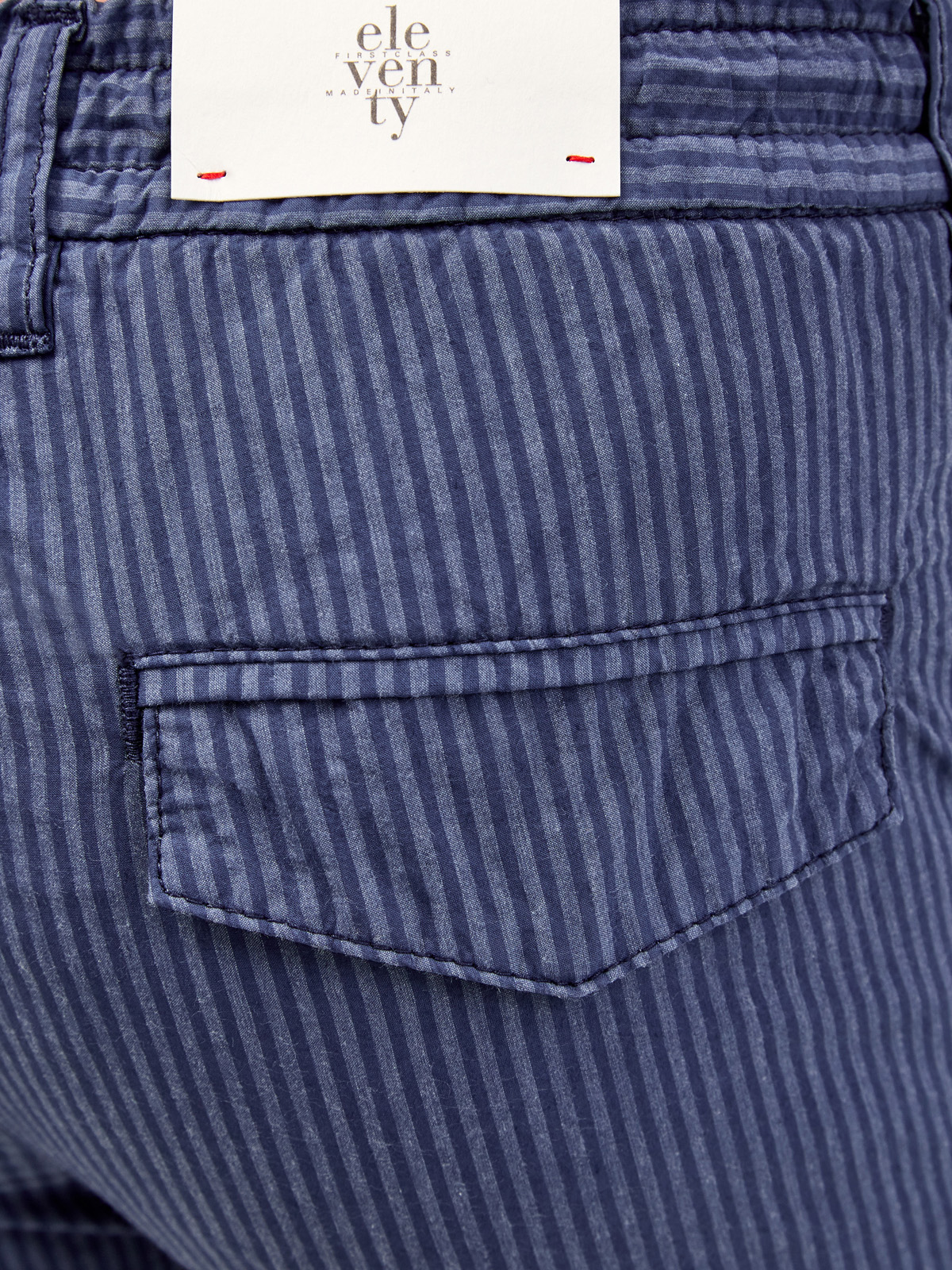 Удлиненные шорты из дышащего хлопка с принтом в полоску ELEVENTY, цвет синий, размер 48;50;52;54;58;46 - фото 6