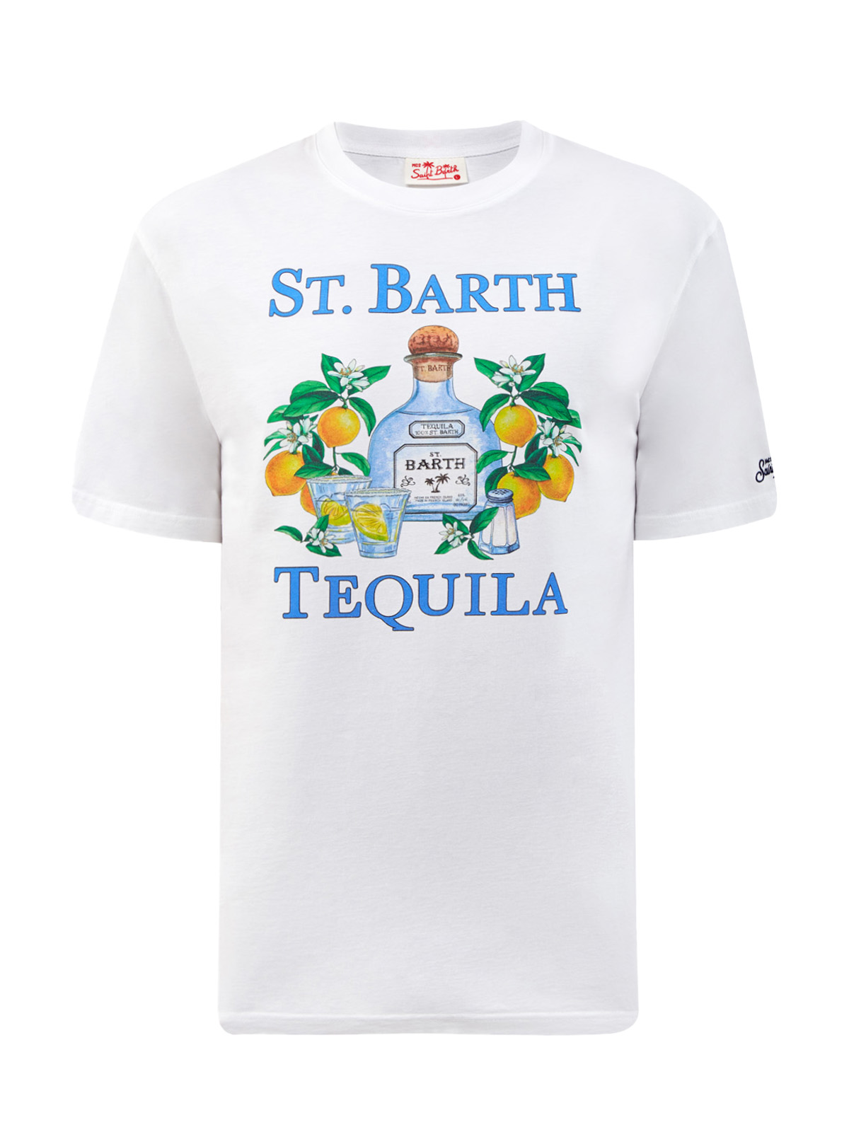 Свободная футболка из хлопка джерси с принтом MC2 SAINT BARTH, цвет белый, размер L;2XL - фото 1