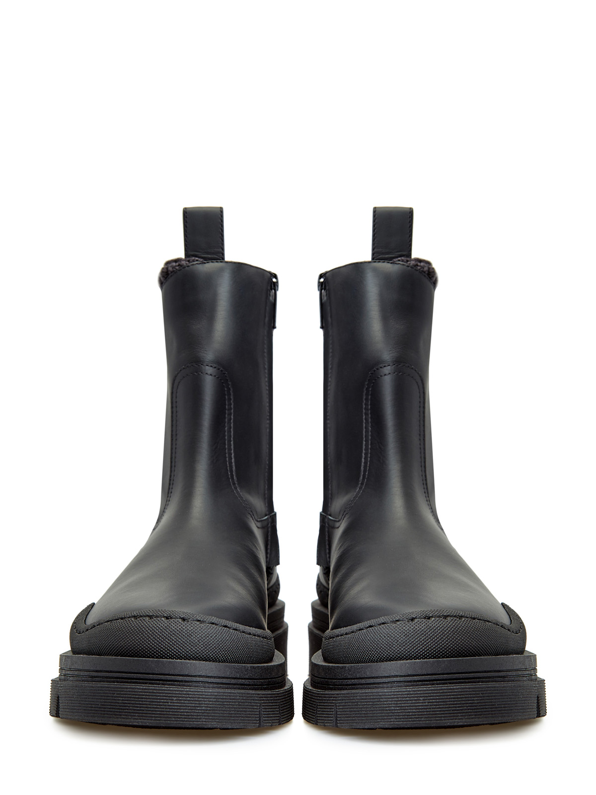Высокие ботинки из кожи с трикотажной отделкой Ottoman LORENA ANTONIAZZI, цвет черный, размер 36;37;40;38;39 - фото 5