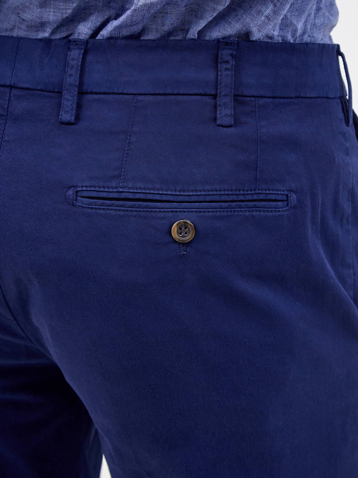 Хлопковые брюки-чинос в стиле casual CANALI, цвет синий, размер 52;56;58;60;50 - фото 6