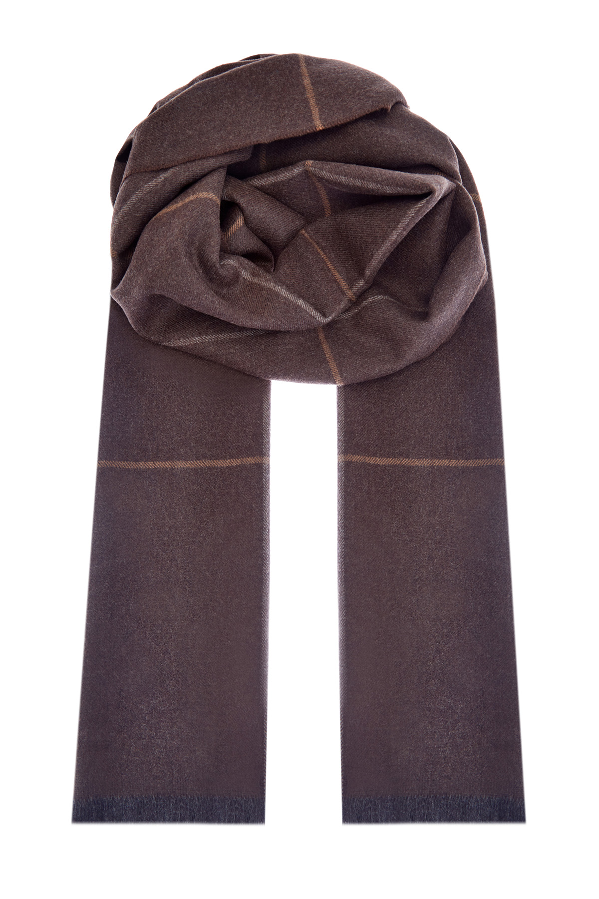 Шарф из теплой шерсти Virgin Wool BERTOLO CASHMERE, цвет коричневый, размер 5.5;6;6.5;7;7.5;8.5;9;10;8 - фото 1