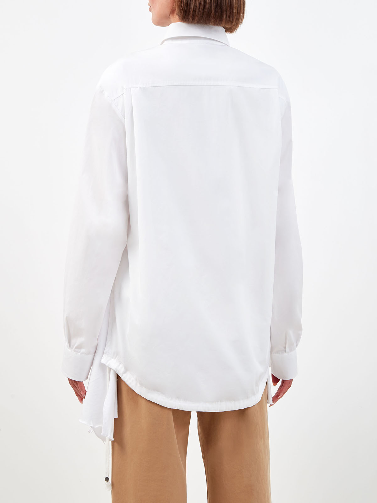 Удлиненная рубашка C-Entela из поплина с эффектом многослойности DIESEL, цвет белый, размер XS;M;S - фото 4
