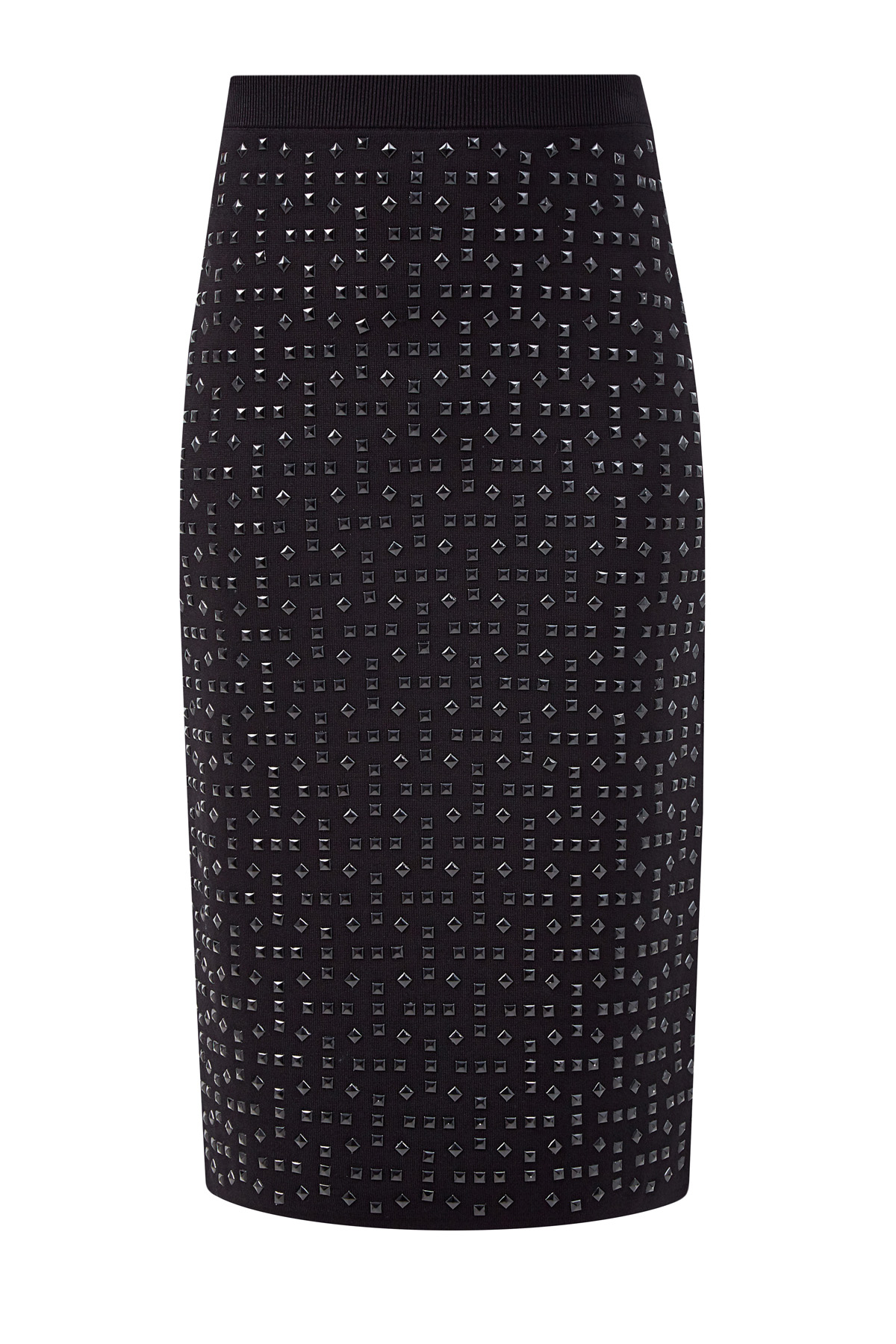 Вязаная юбка-карандаш с глянцевой отделкой MICHAEL Michael Kors, цвет черный, размер XS;S - фото 1