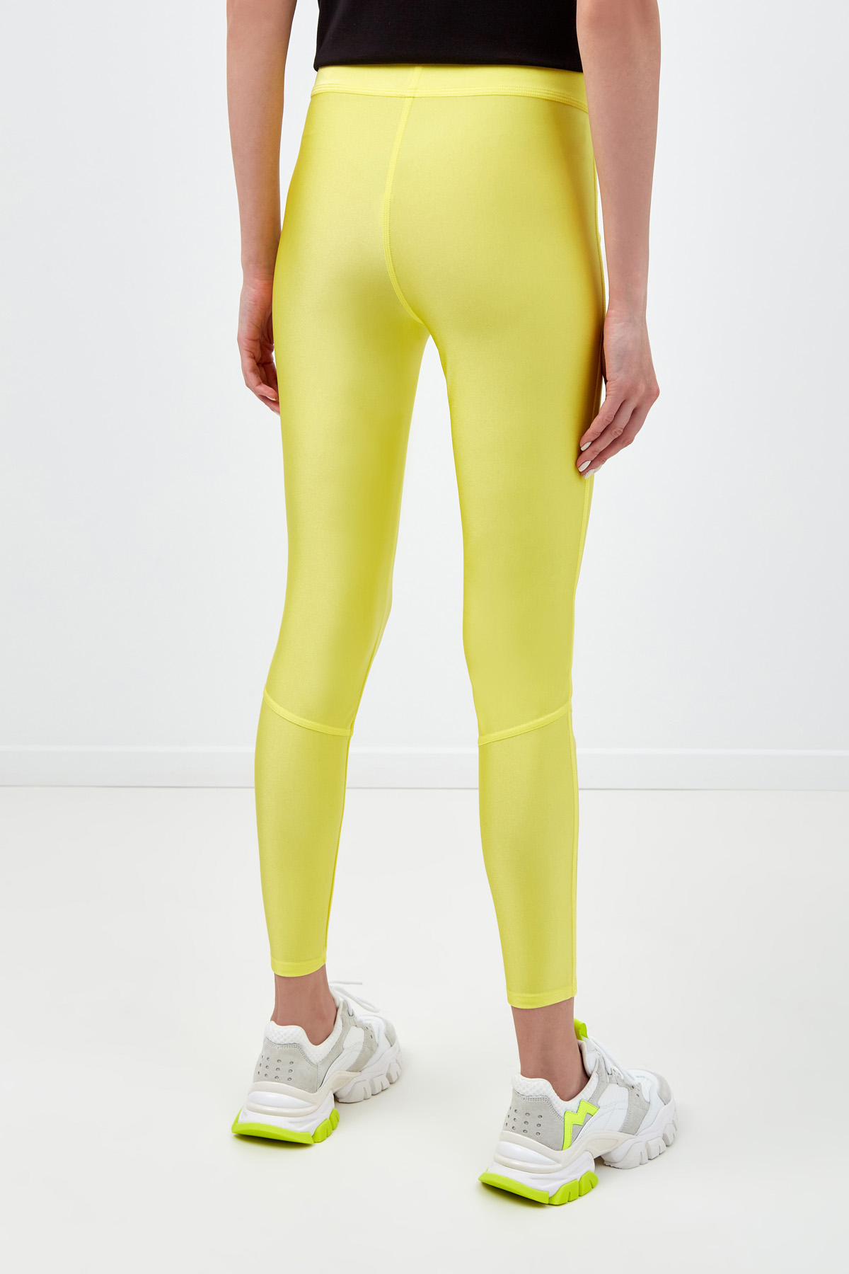 Леггинсы-colorblock с объемными швами Желтый, фото 4