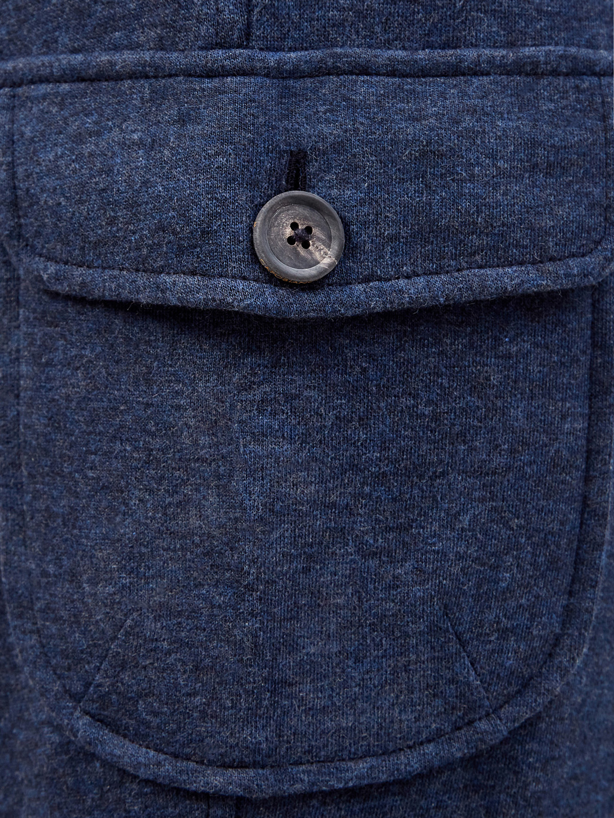 Брюки из хлопка и кашемира с накладными карманами CAPOBIANCO, цвет синий, размер 50;52;54;56;48 - фото 5