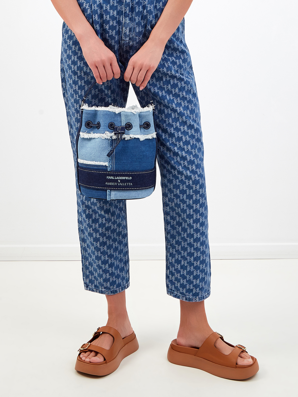 Джинсовая сумка из коллекции KARL X AMBER VALLETTA KARL LAGERFELD, цвет синий, размер 50;58;60;56 - фото 2