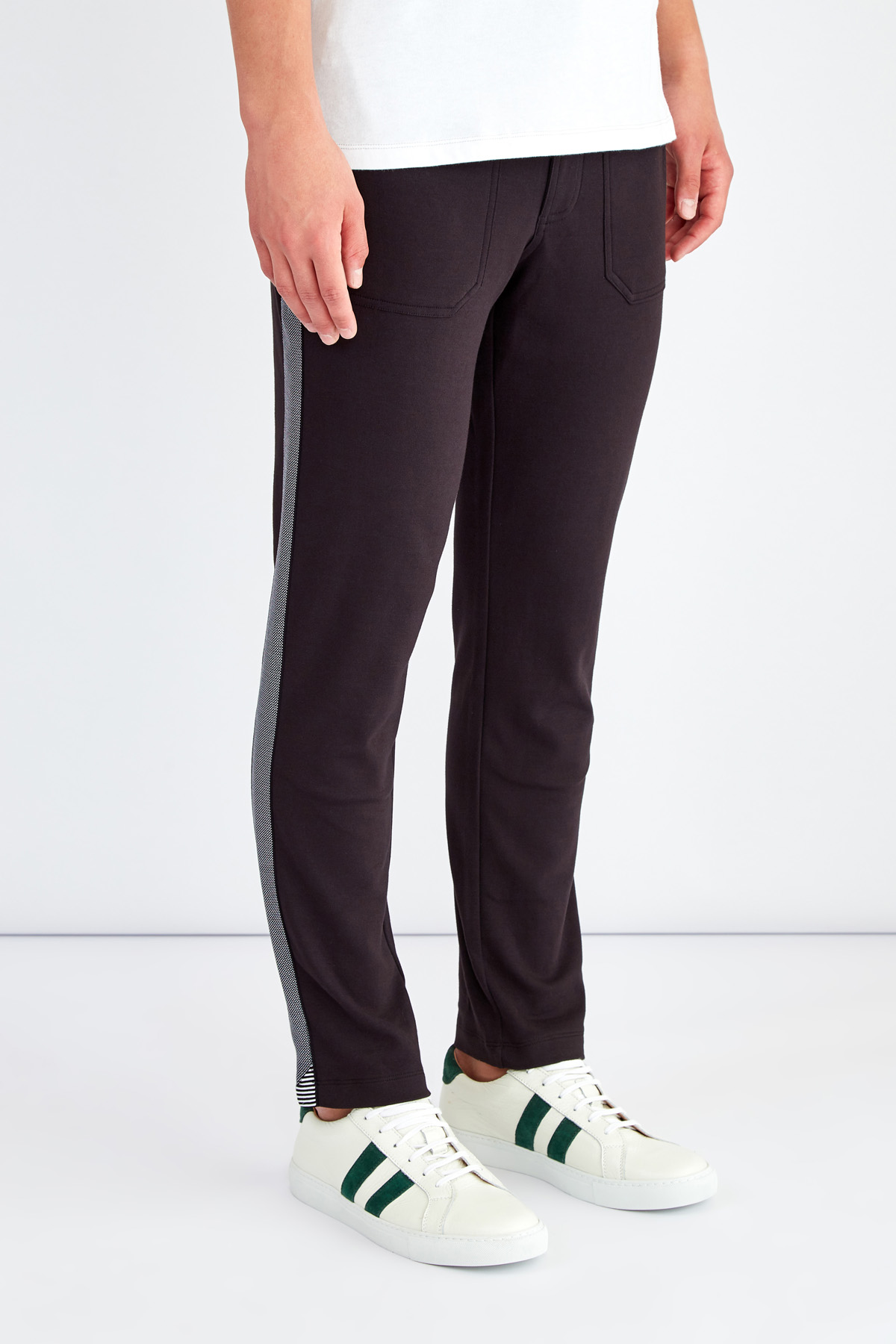 Спортивные брюки из хлопка с лампасами и накладными карманами MICHAEL KORS, цвет черный, размер L;XL;2XL - фото 3