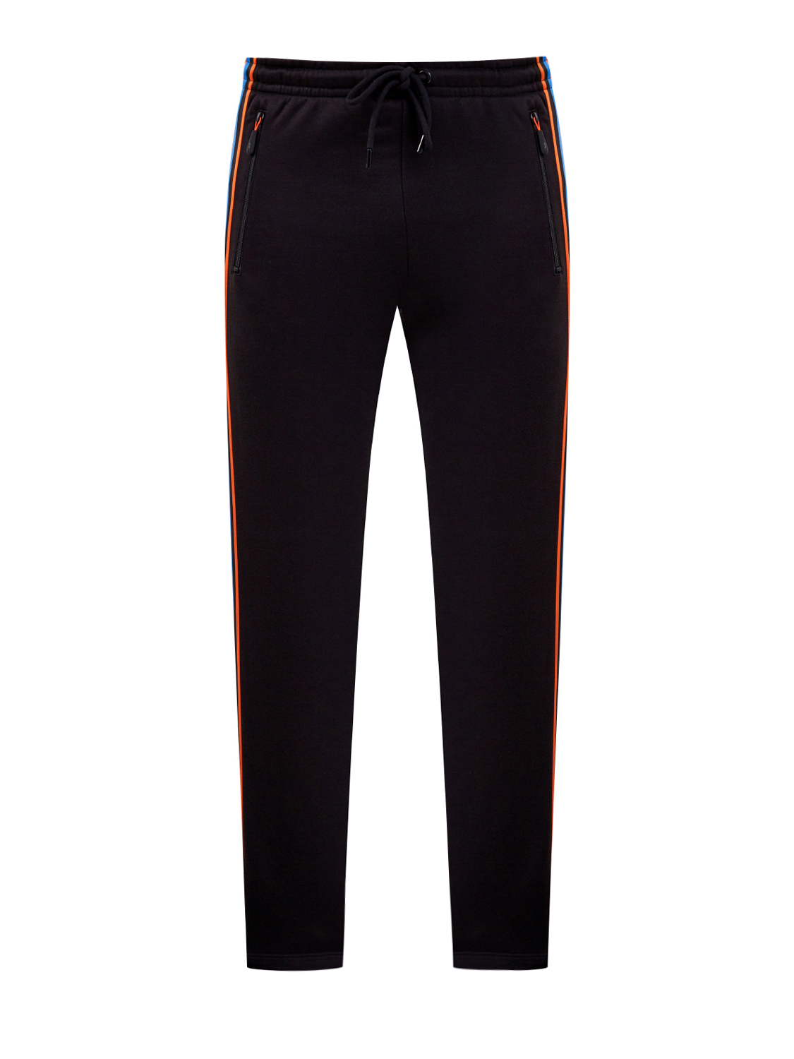 Спортивные брюки прямого кроя с лампасами BIKKEMBERGS, цвет черный, размер M;L;XL;2XL - фото 1