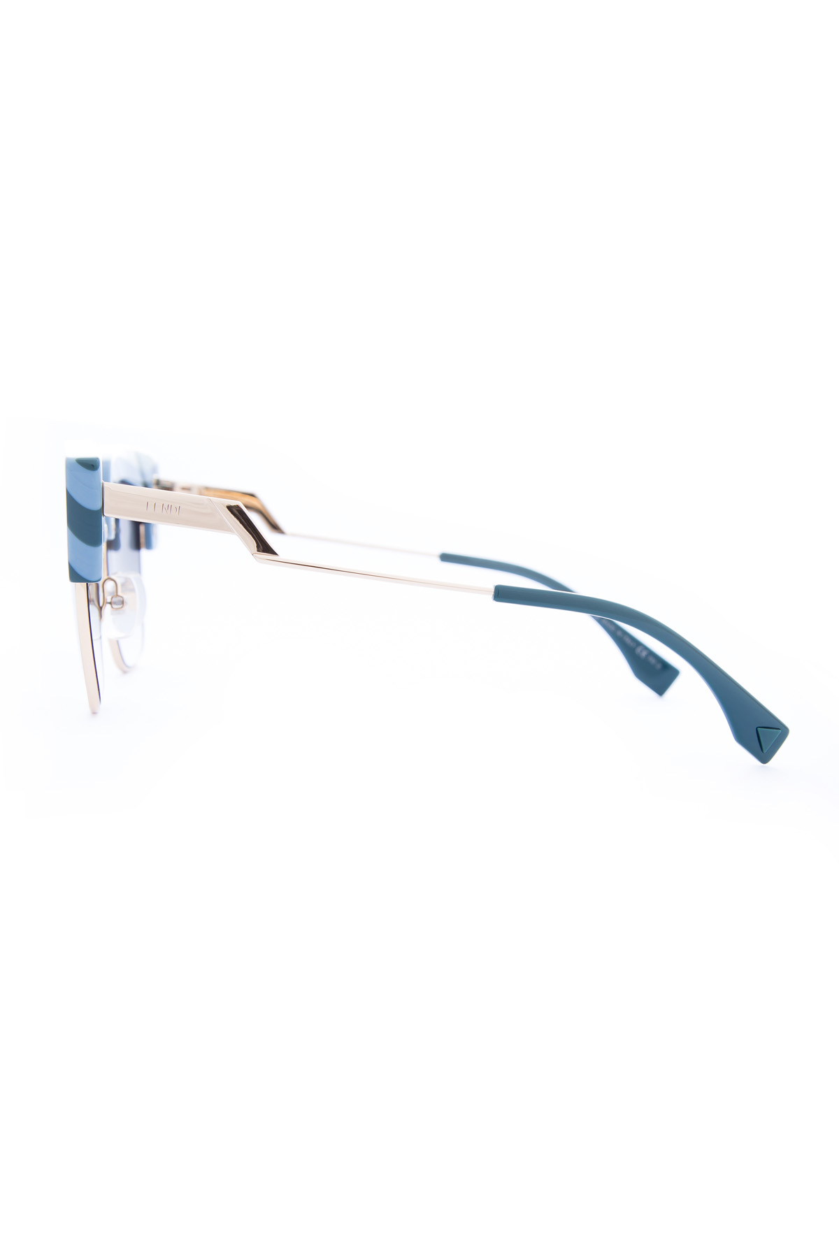 очки FENDI (sunglasses), цвет голубой, размер 36 - фото 4