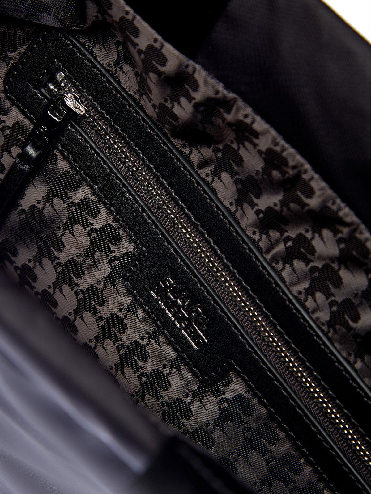Рюкзак из матового нейлона с принтом Rue St-Guillaume KARL LAGERFELD, цвет черный, размер 5;6;7 - фото 7