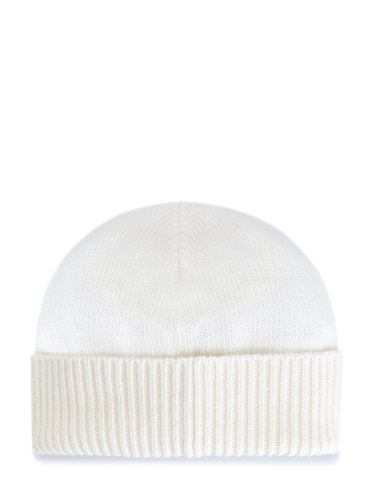 Шерстяная шапка с контрастным логотипом на отвороте CANADA GOOSE, цвет белый, размер 40 - фото 2