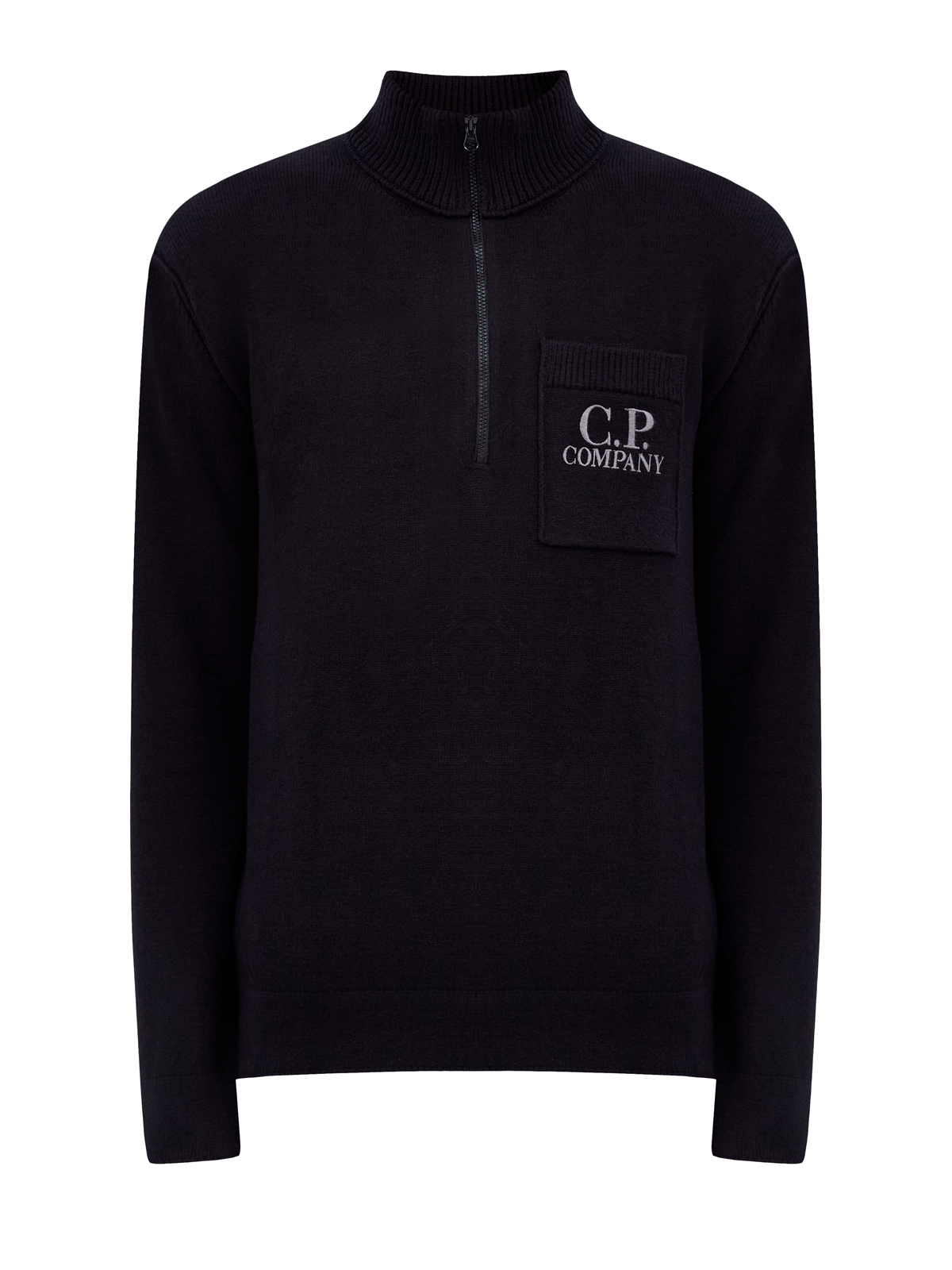 Джемпер с высоким воротом half-zip и вышитым логотипом 42900₽