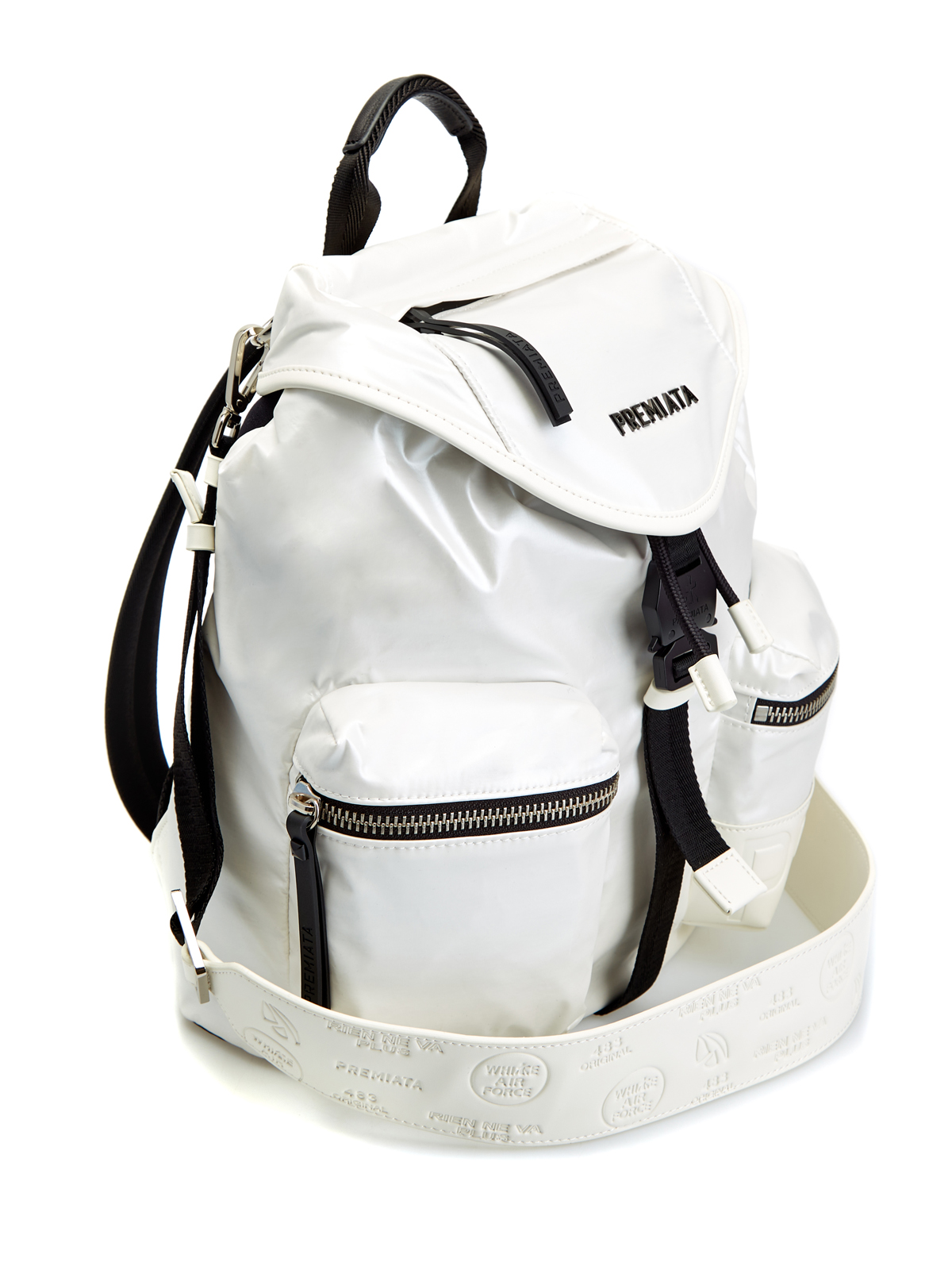 Функциональный рюкзак Lyn с кожаной отделкой и съемным ремнем PREMIATA, цвет белый, размер S;M - фото 3