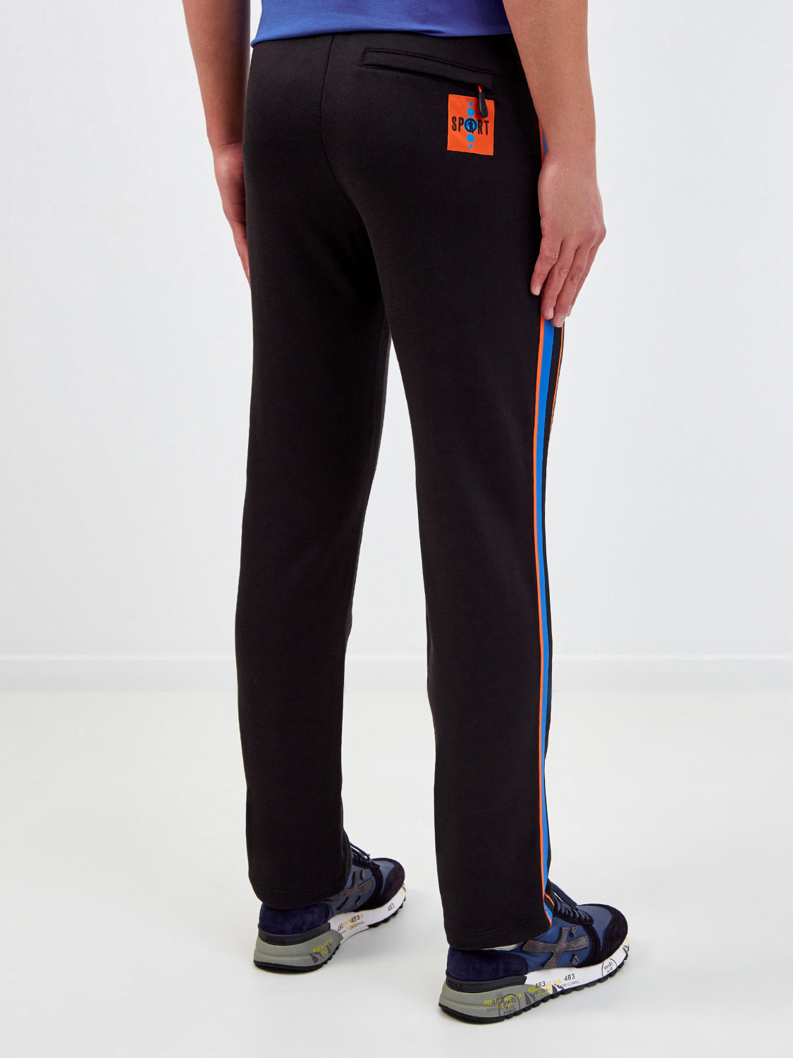 Спортивные брюки прямого кроя с лампасами BIKKEMBERGS, цвет черный, размер M;L;XL;2XL - фото 4