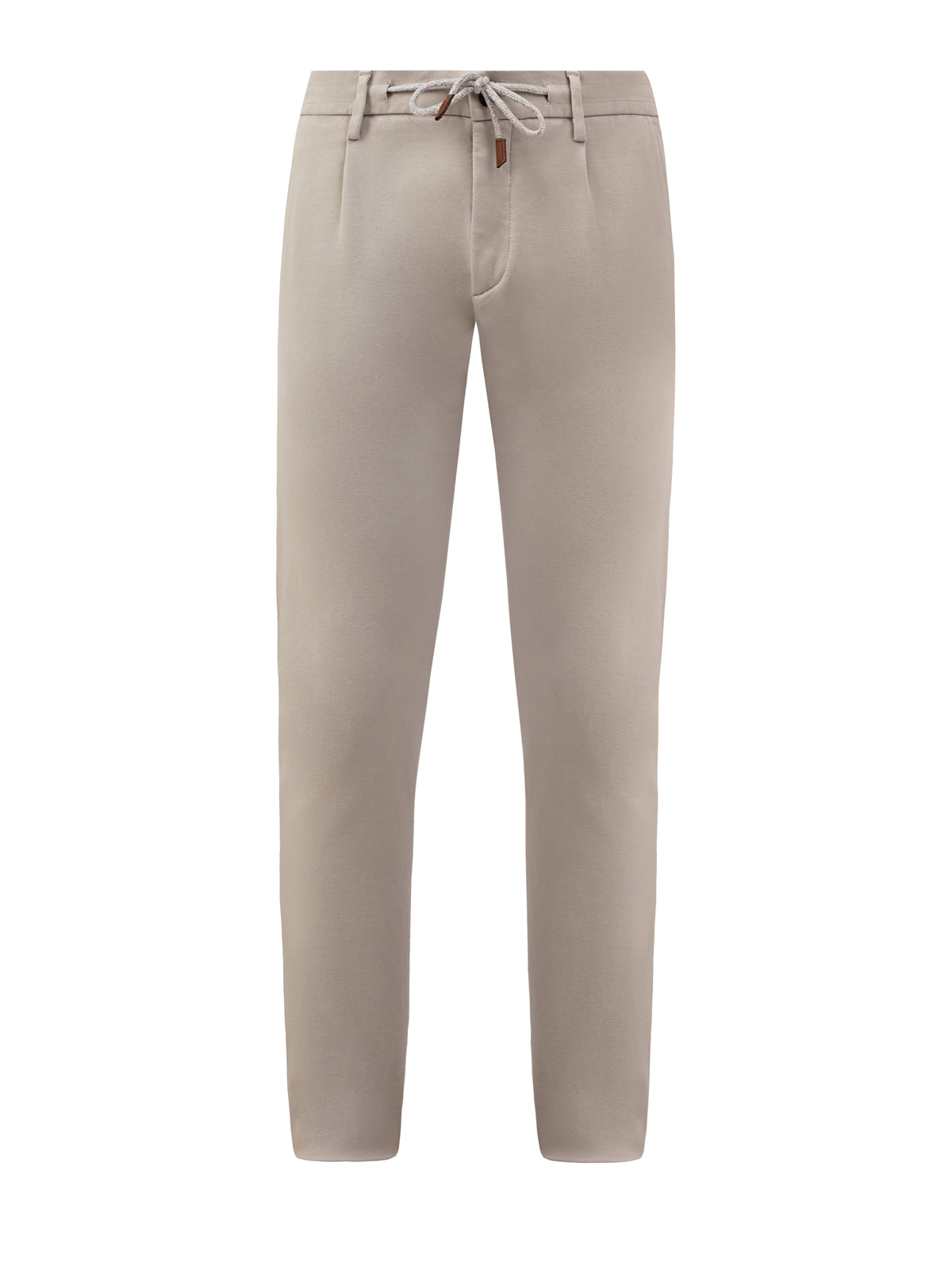 Хлопковые брюки в стиле sprezzatura с поясом на кулиске ELEVENTY, цвет серый, размер 48;50;52;54 - фото 1