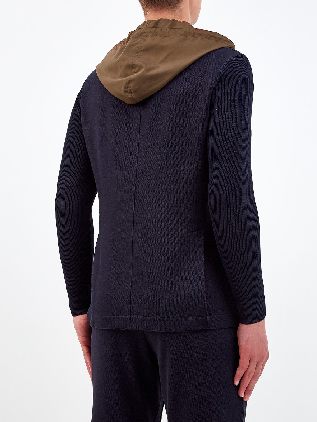 Комбинированный пиджак из хлопка и матового нейлона ELEVENTY, цвет мульти, размер 52;48 - фото 4