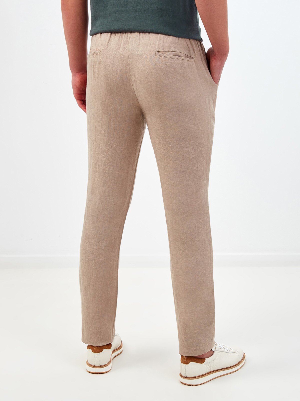 Льняные брюки в расслабленном стиле sprezzatura CUDGI, цвет бежевый, размер L;XL;2XL;4XL;5XL;M - фото 4