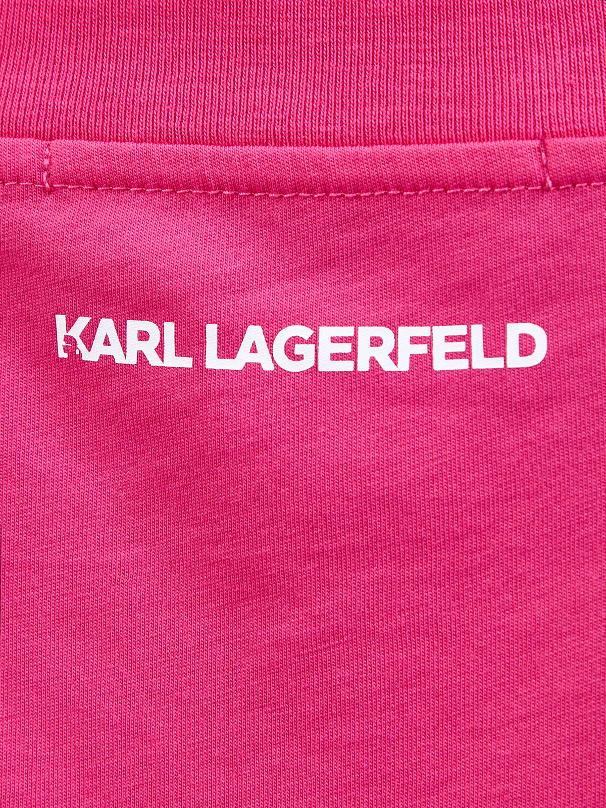 Укороченная футболка из органического хлопка джерси с принтом KARL LAGERFELD, цвет розовый, размер XS;S;M - фото 5
