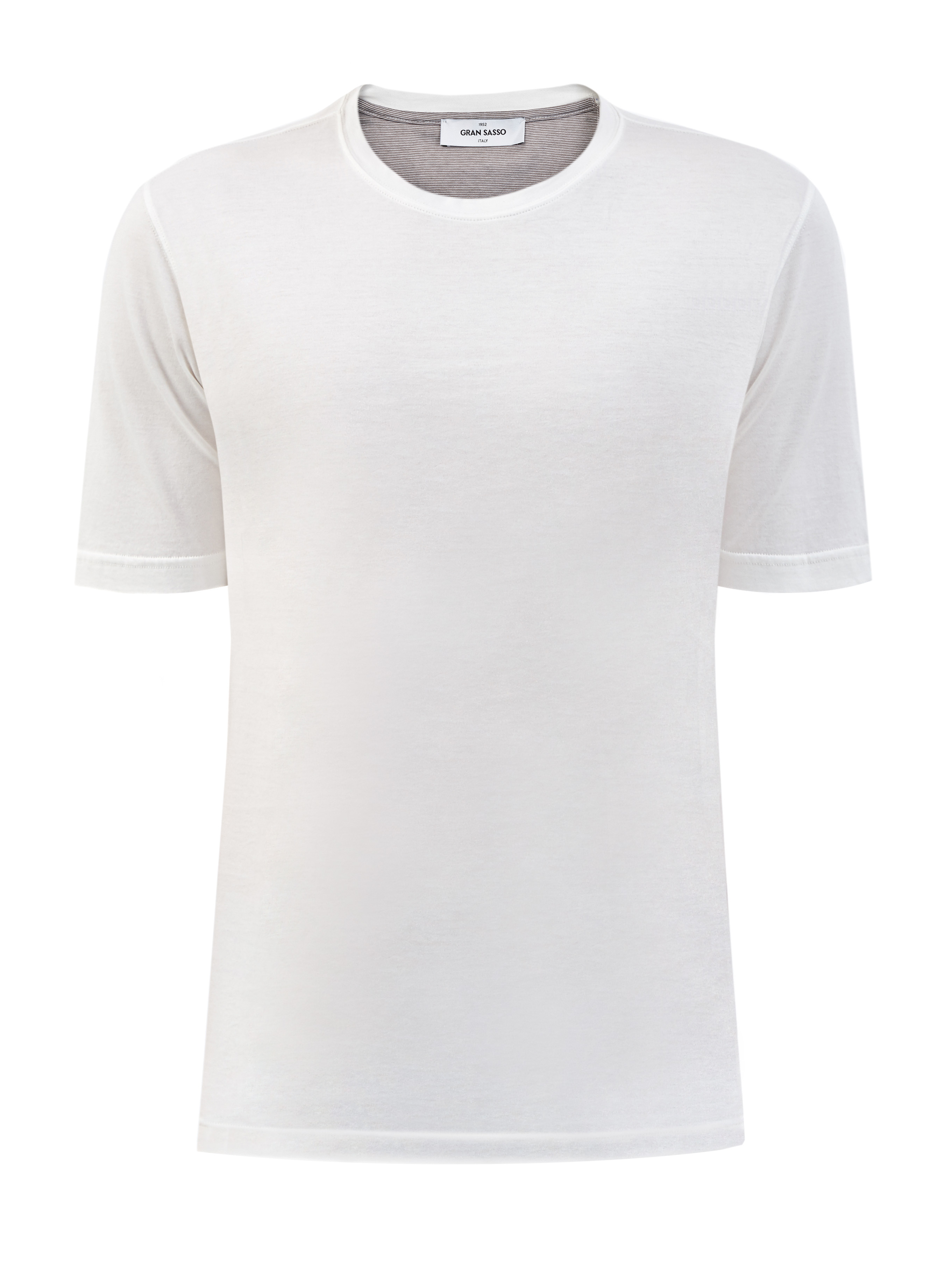 Базовая белая футболка из гладкого хлопка джерси GRAN SASSO, цвет белый, размер 54;56;58;48 - фото 1