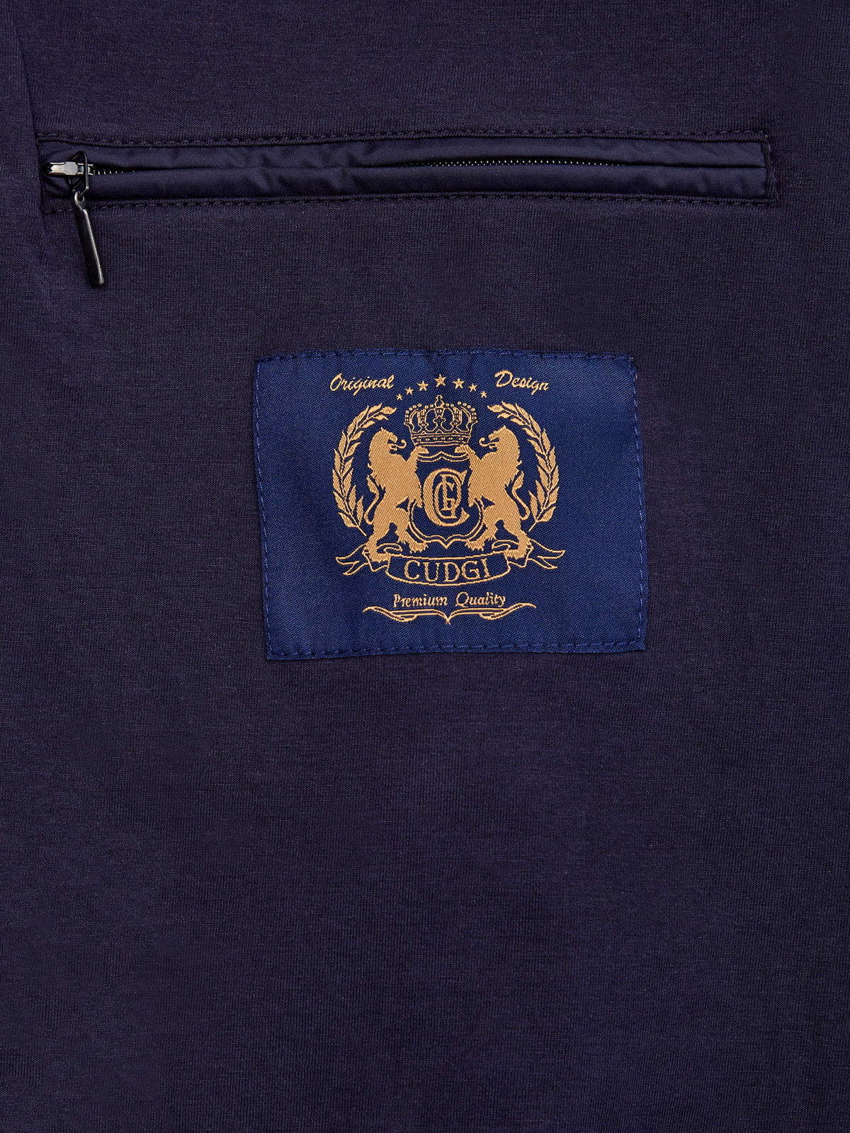 Легкая куртка-бомбер с эластичной отделкой кромок CUDGI, цвет синий, размер L;2XL;3XL;5XL;6XL;M;XL - фото 6