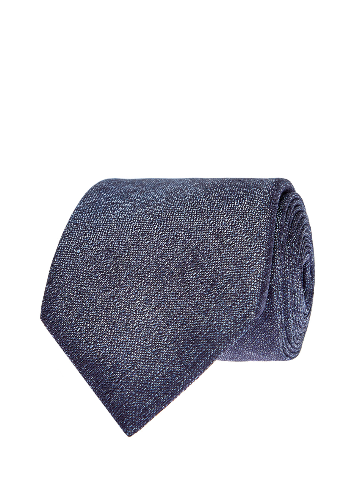 Шелковый галстук с жаккардовым принтом в синих тонах CANALI, цвет синий, размер 42;44;46;48;40