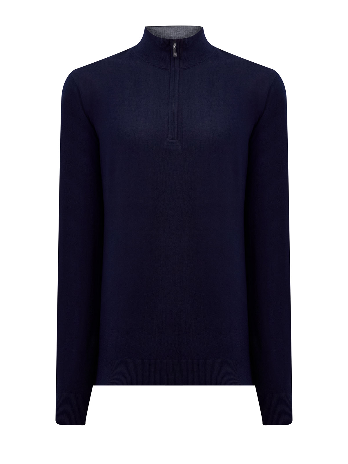 

Джемпер half-zip из эластичной шерсти и кашемира, Синий, Джемпер half-zip из эластичной шерсти и кашемира