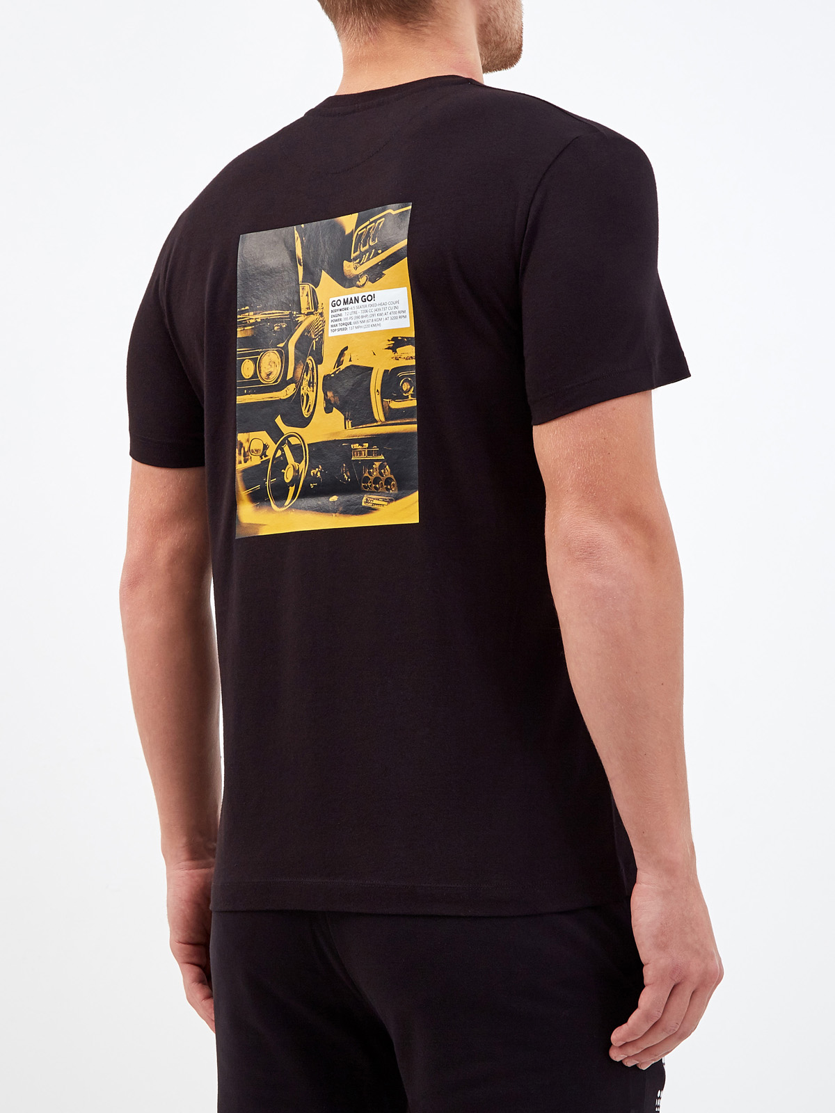Хлопковая футболка с металлизированным логотипом и аппликацией BIKKEMBERGS, цвет черный, размер S;M;L;XL;2XL - фото 4