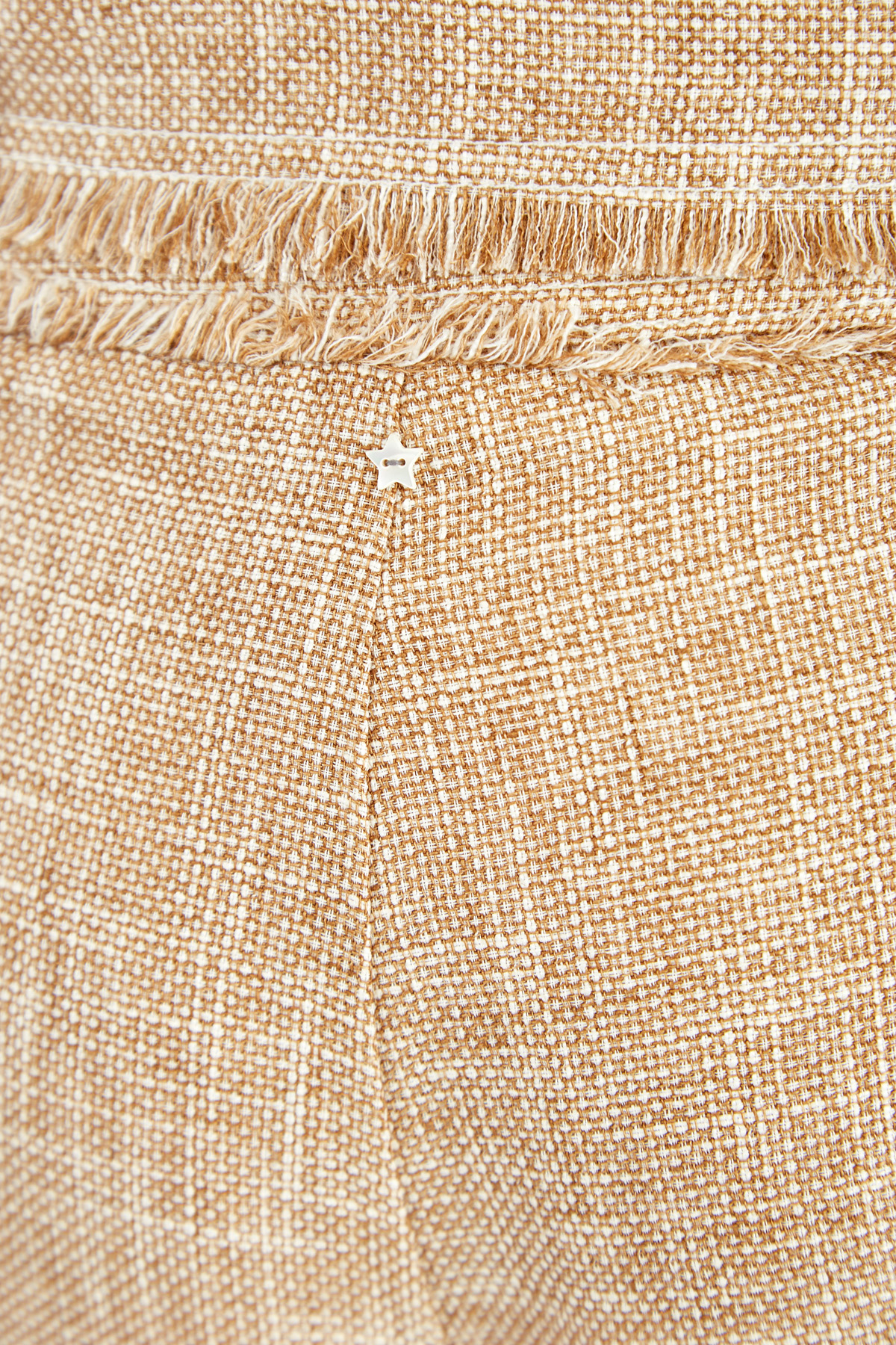 Брюки из фактурного льна с вышивкой и широким поясом LORENA ANTONIAZZI, цвет бежевый, размер 40;42 - фото 6