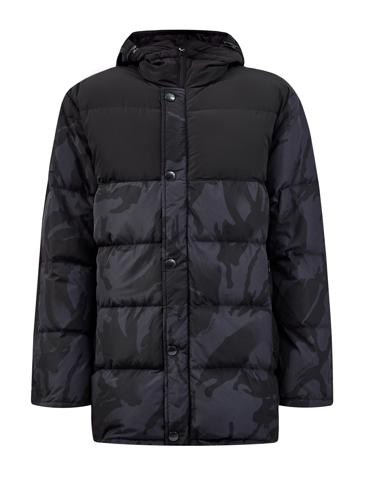 Куртка с регулируемым капюшоном и камуфляжным принтом BIKKEMBERGS, цвет черный, размер L;XL;2XL;3XL;4XL - фото 1