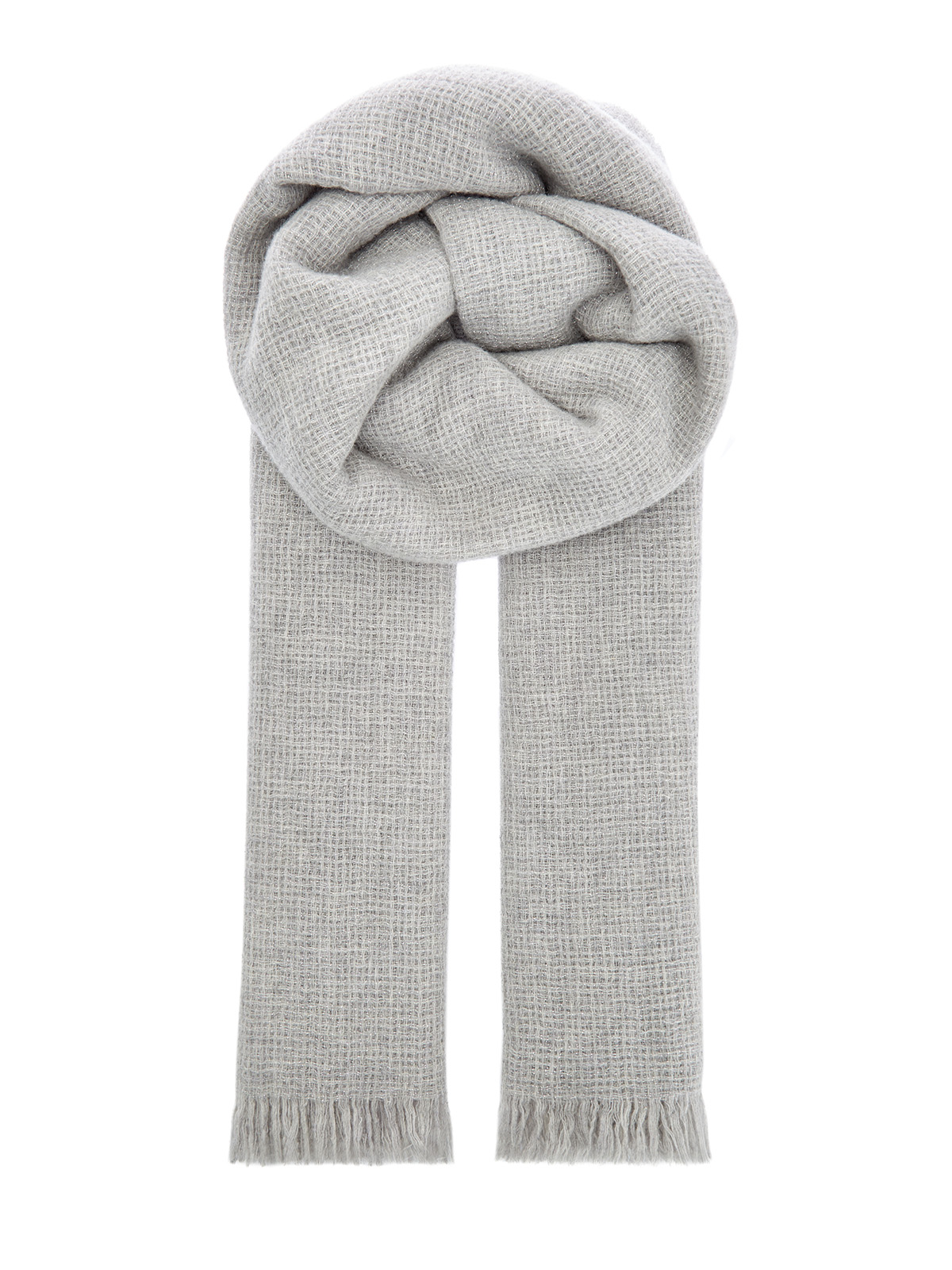 Шарф из мягкой шерсти с серебристой нитью ламе 23310₽