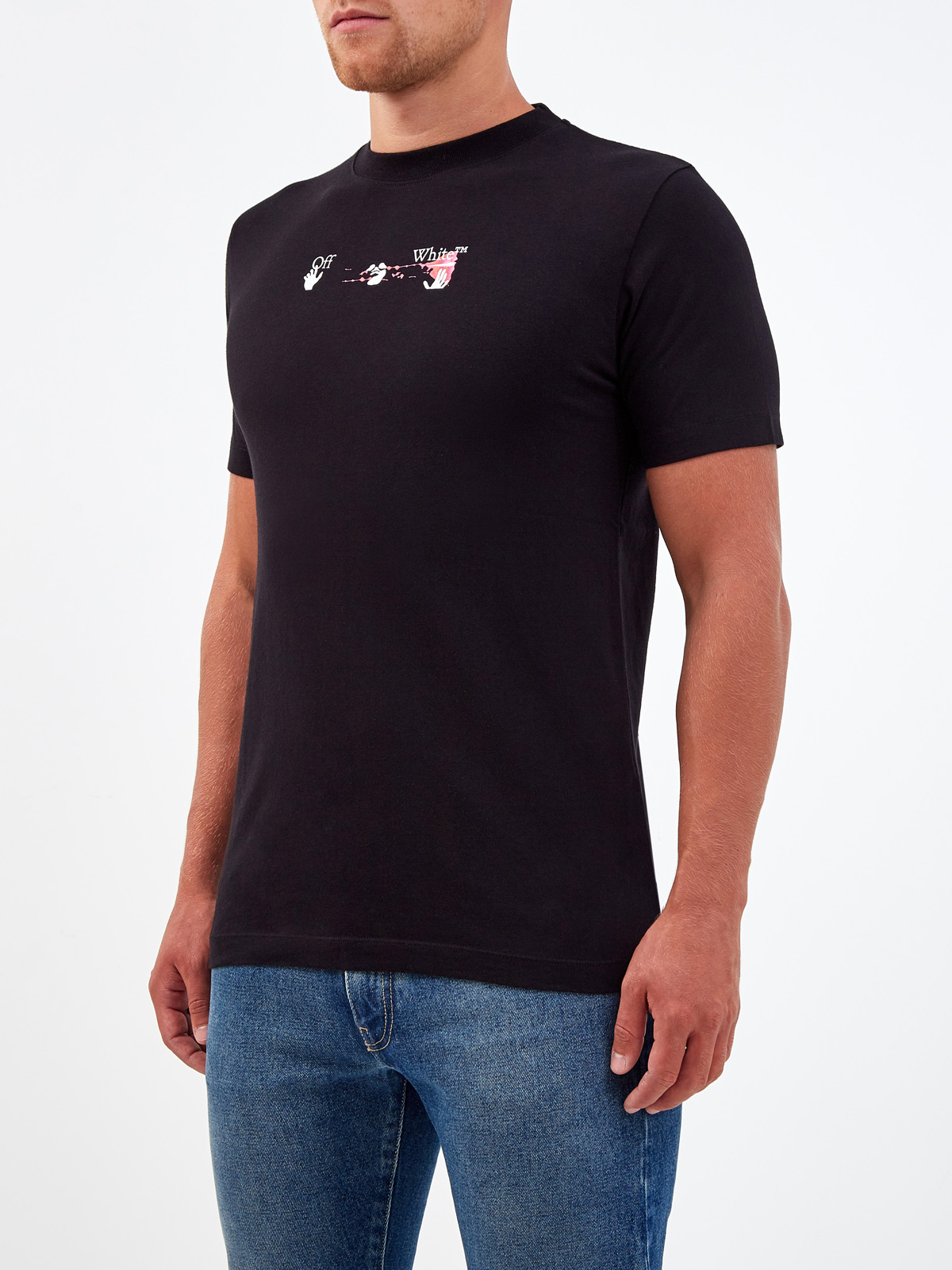Хлопковая футболка с макро-принтом Arrows на спинке OFF-WHITE, цвет черный, размер M;L;XL;2XL;S - фото 3