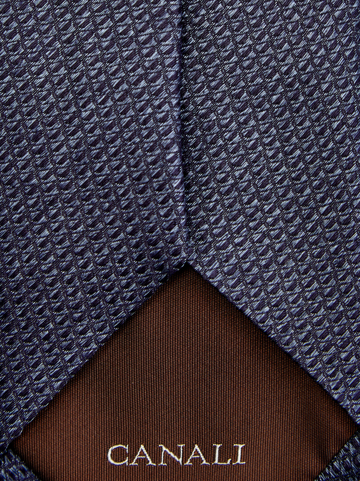 Галстук из плотного шелка с жаккардовым принтом CANALI, цвет серый, размер 52;54;56;50 - фото 3