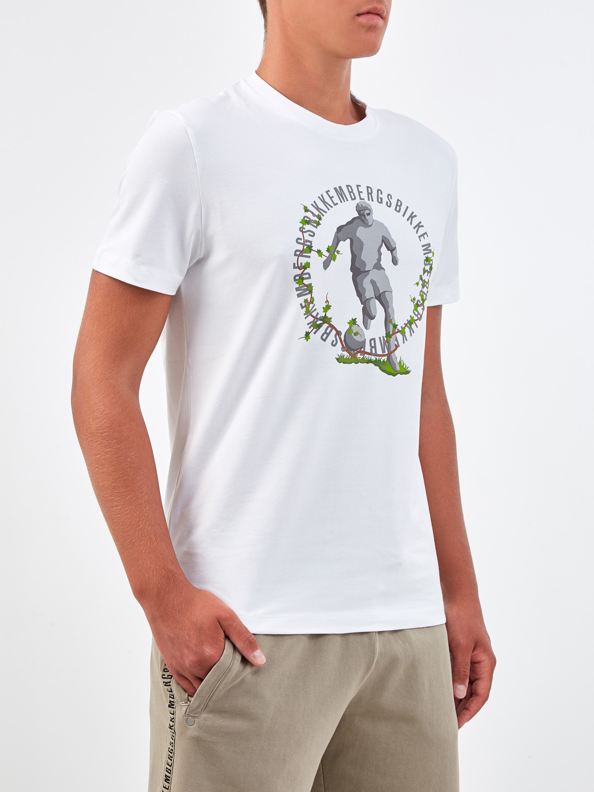 Хлопковая футболка из джерси с принтом Neo-Sport BIKKEMBERGS, цвет белый, размер S;L;XL;2XL;3XL - фото 3