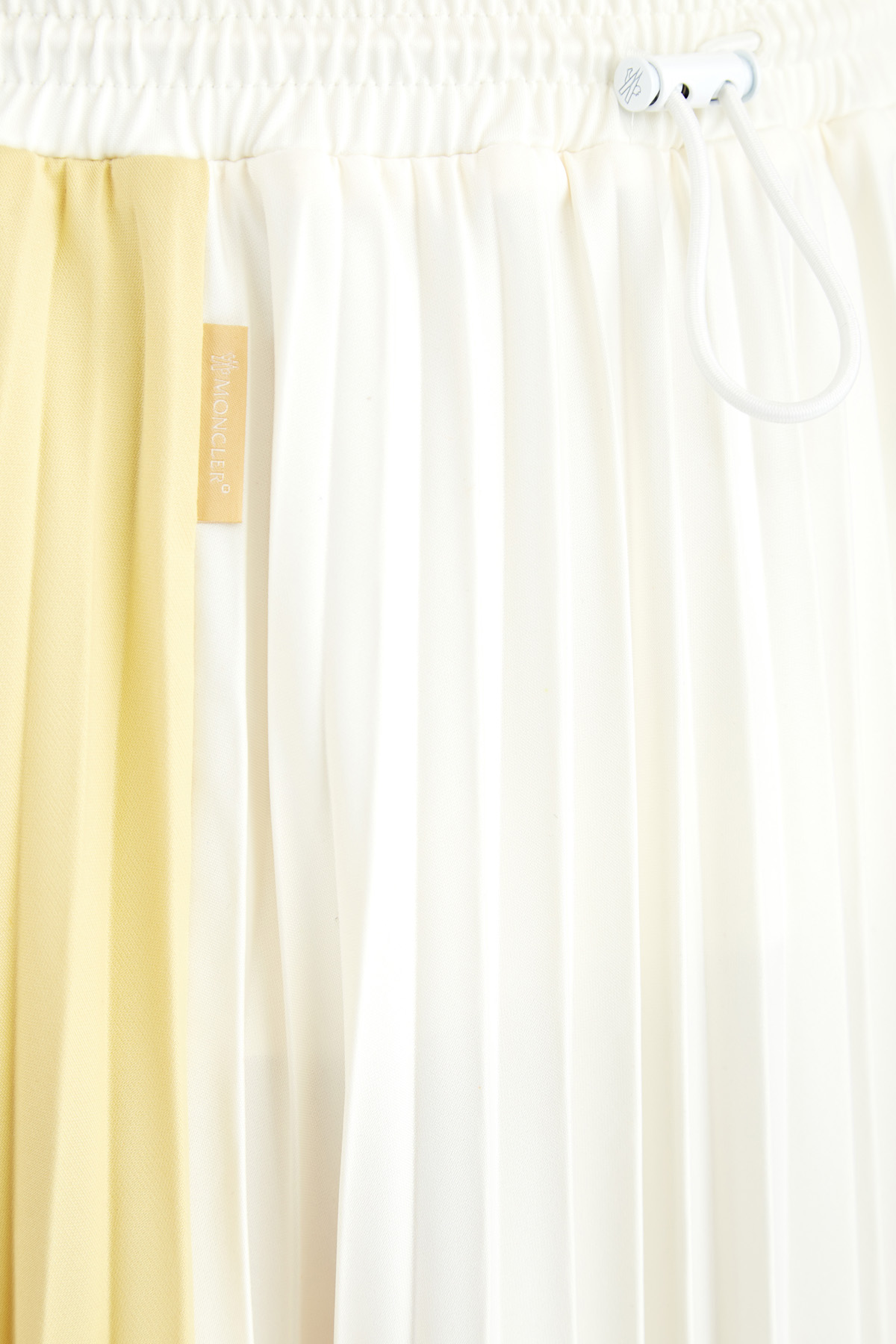 Плиссированная юбка-миди с эластичным поясом на кулиске MONCLER, цвет бежевый, размер 40;42;44 - фото 5