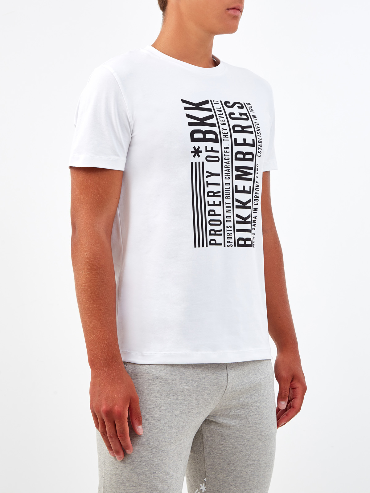 Хлопковая футболка с контрастным принтом Property of BKK BIKKEMBERGS, цвет белый, размер S;L;M - фото 3