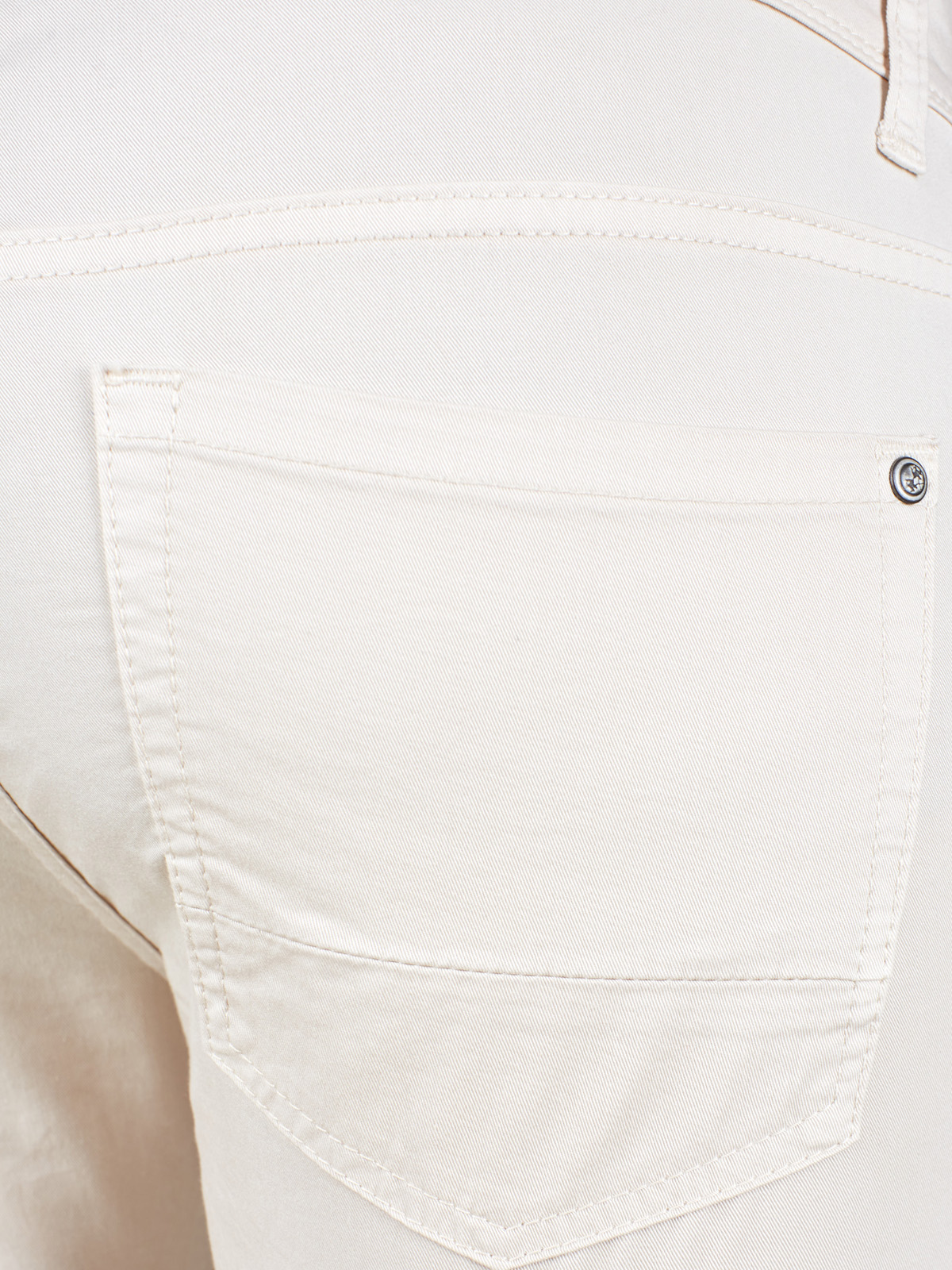 Хлопковые брюки прямого кроя с вышитой символикой и карманами LA MARTINA, цвет бежевый - фото 6