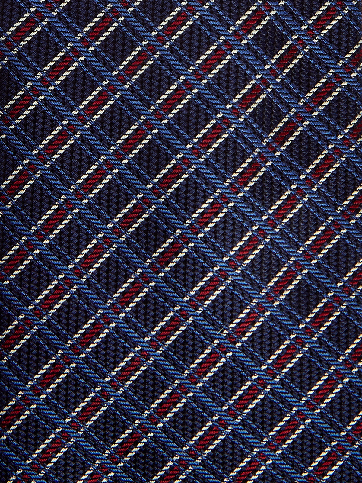 Шелковый галстук с фактурным принтом в клетку CANALI, цвет синий, размер 41;41.5;42;42.5;43;43.5;44 - фото 2