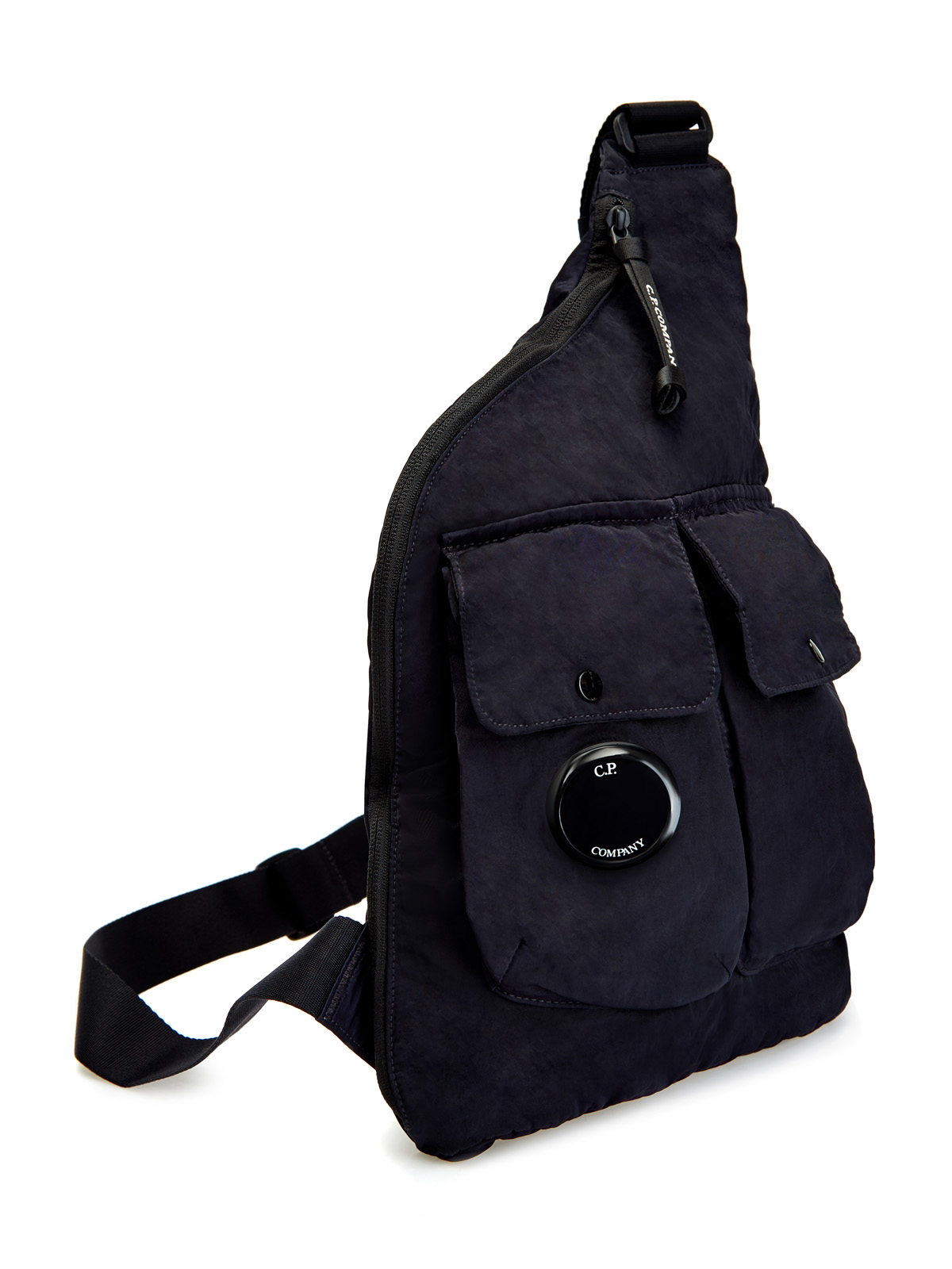 Рюкзак-кроссбоди из материала Nylon B с линзой C.P.COMPANY, цвет синий, размер 45;45.5 - фото 2