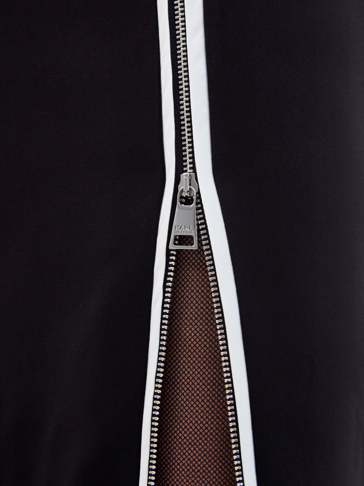 Юбка в стиле спортшик из ткани кади с сетчатой подкладкой KARL LAGERFELD, цвет черный, размер S;M;L - фото 5